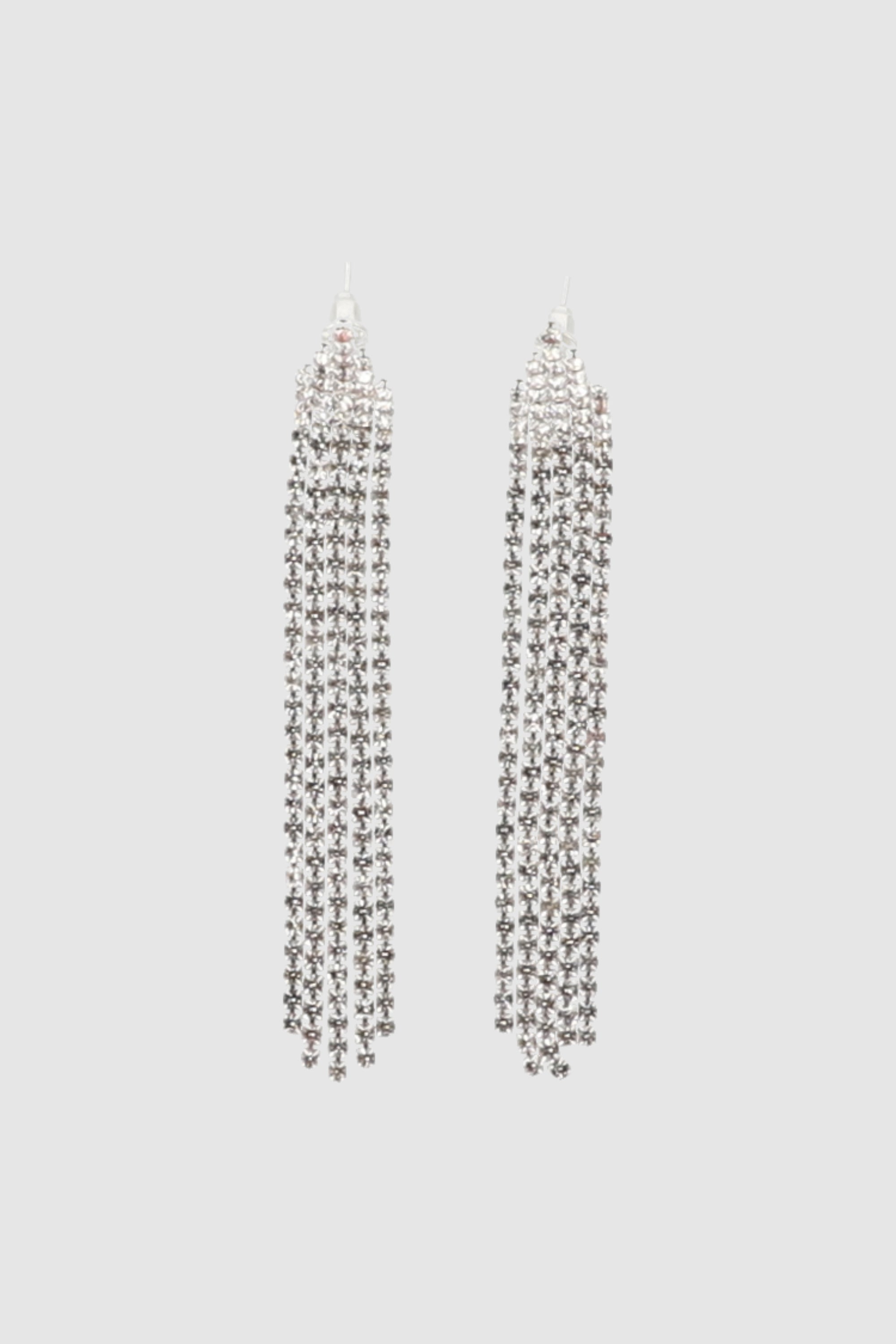 Aretes Brillos Largos PLATA