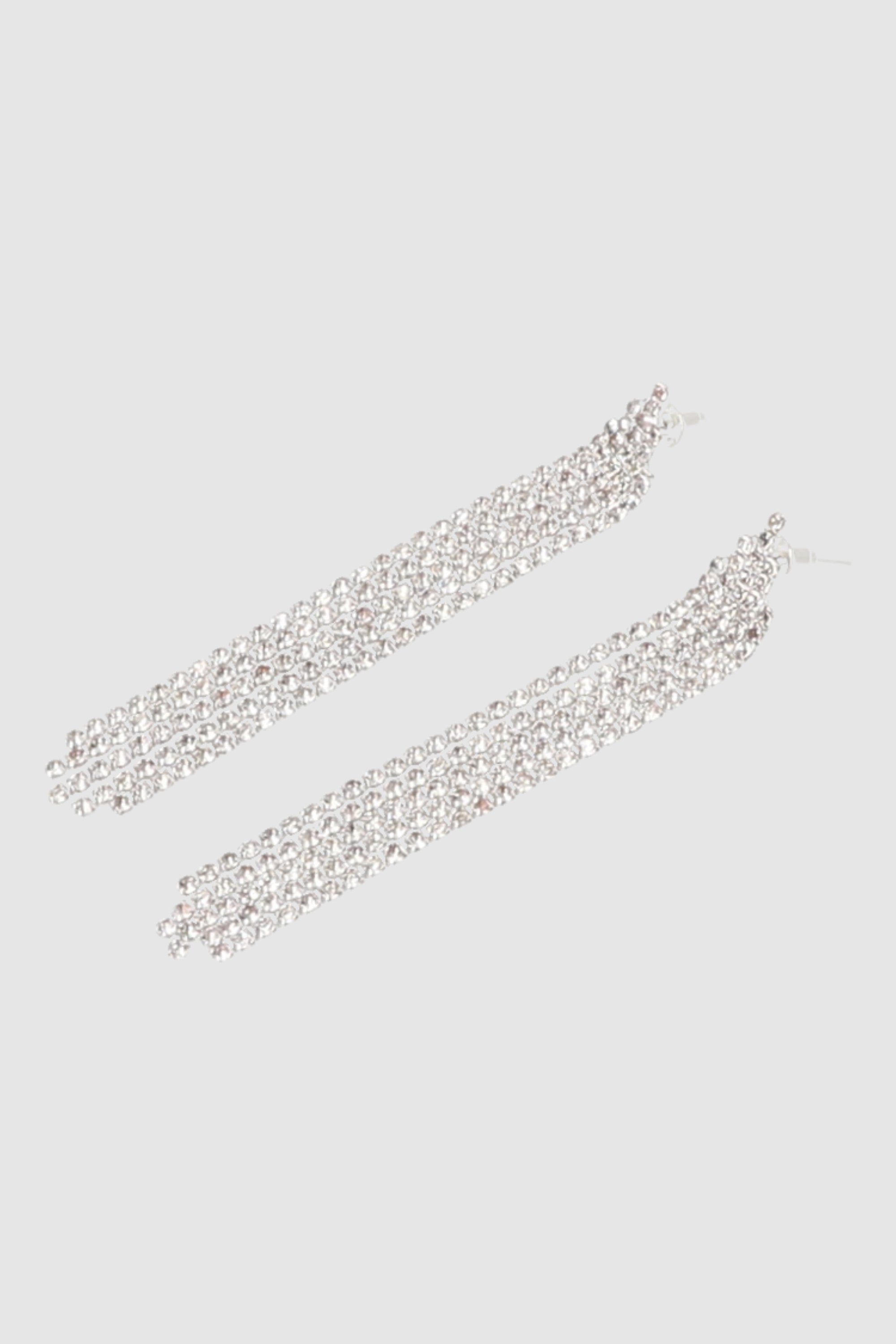 Aretes Brillos Largos PLATA