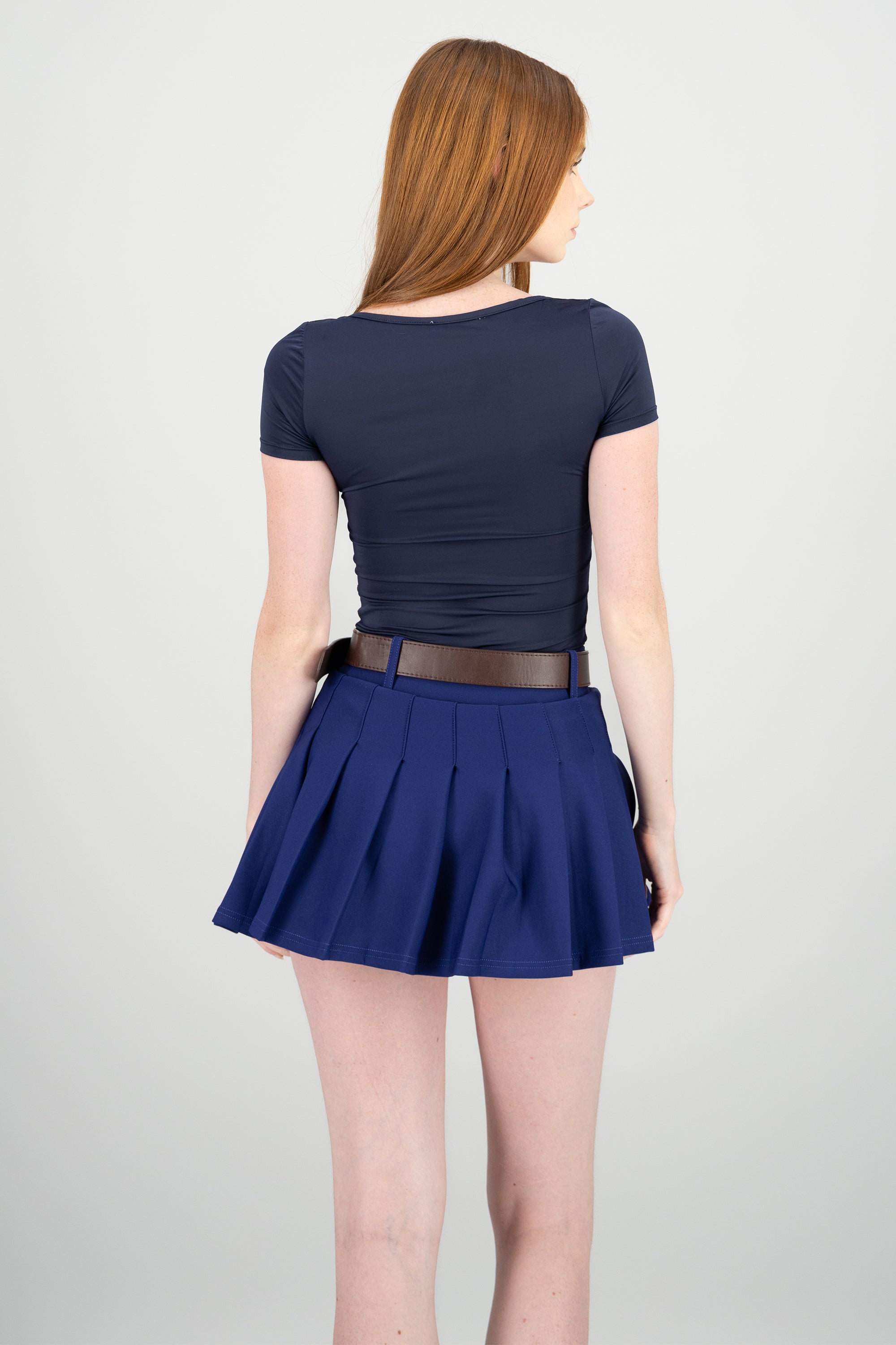 Bodysuit escote cuadrado doble tela MARINO