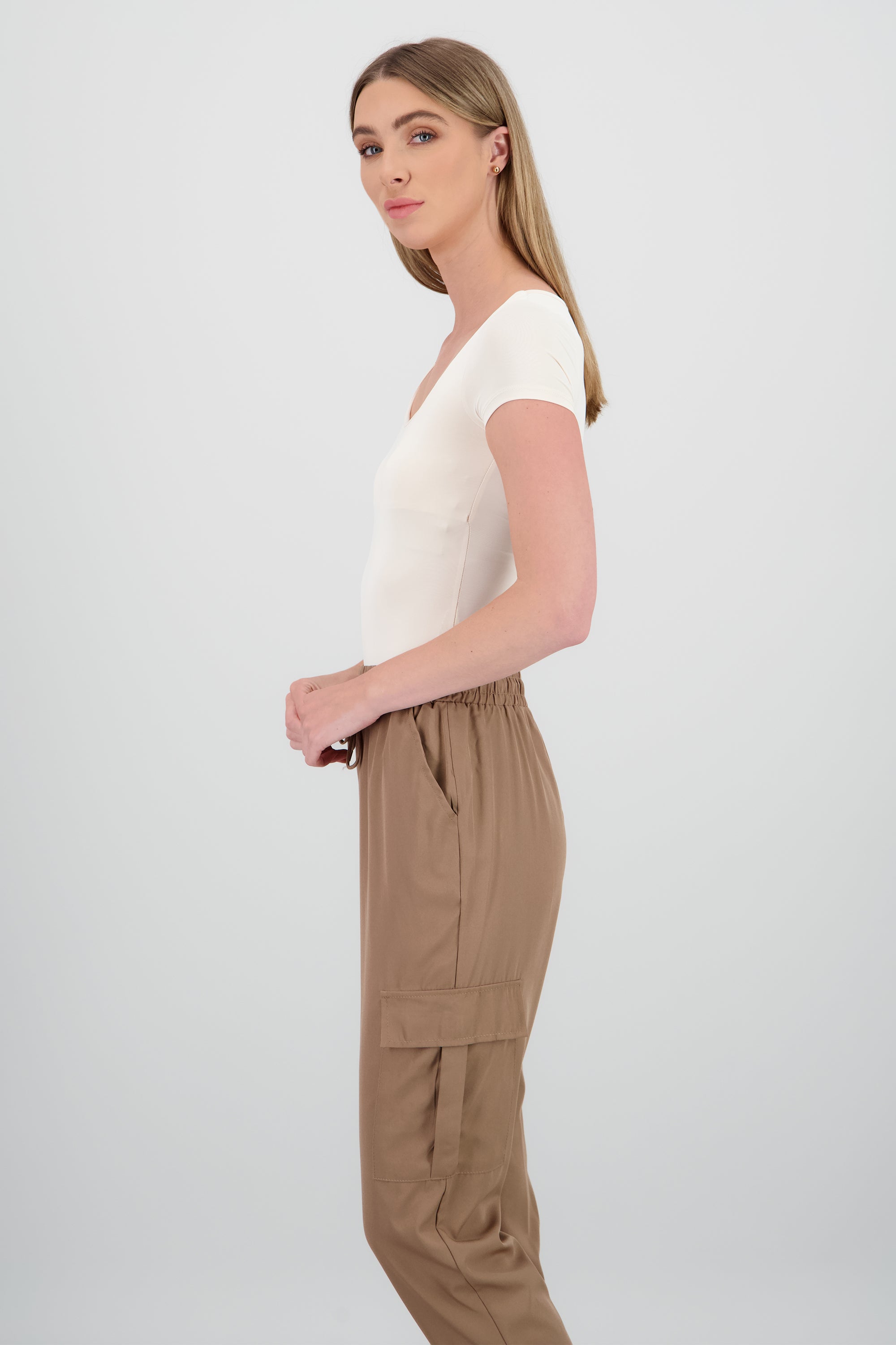 Bodysuit escote cuadrado doble tela CREMA