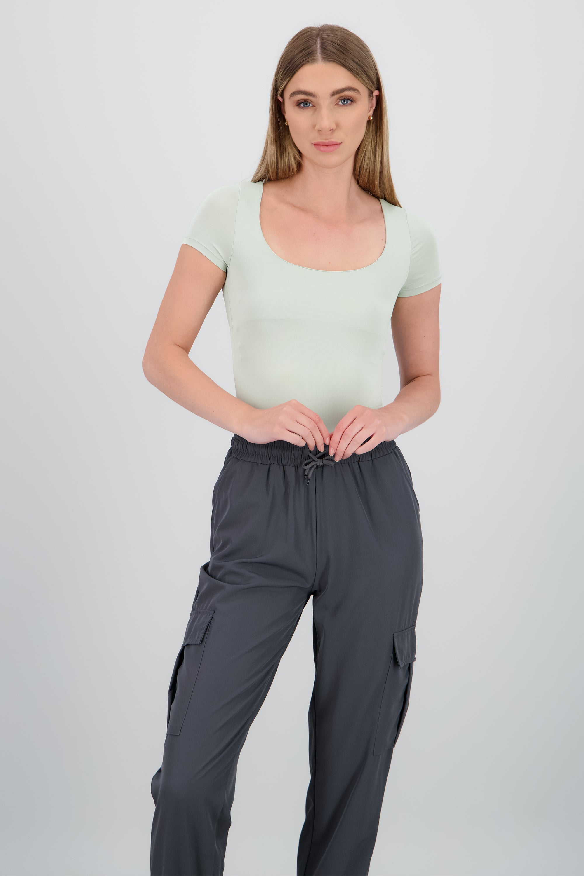 Bodysuit escote cuadrado doble tela MENTA