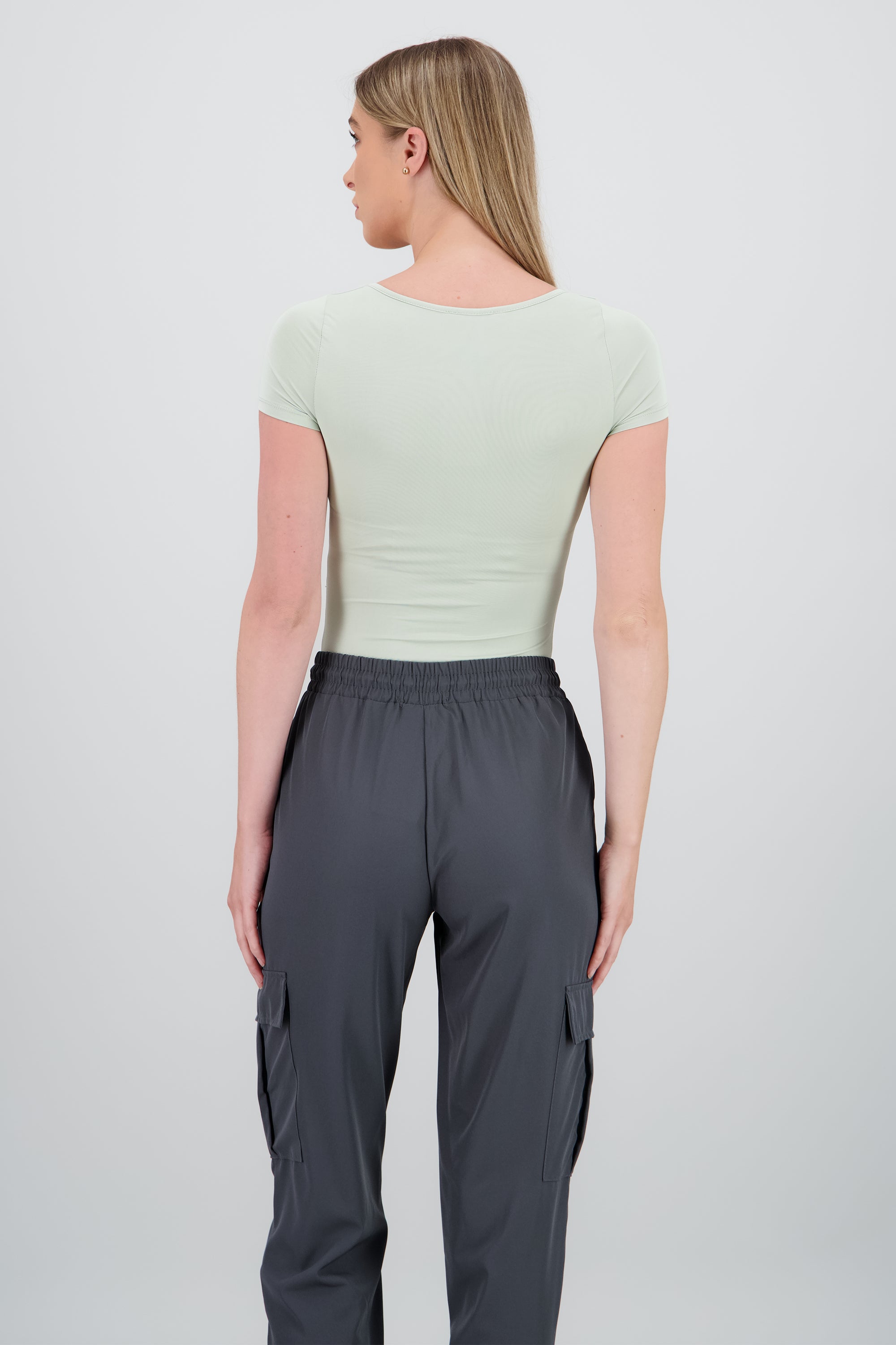 Bodysuit escote cuadrado doble tela MENTA