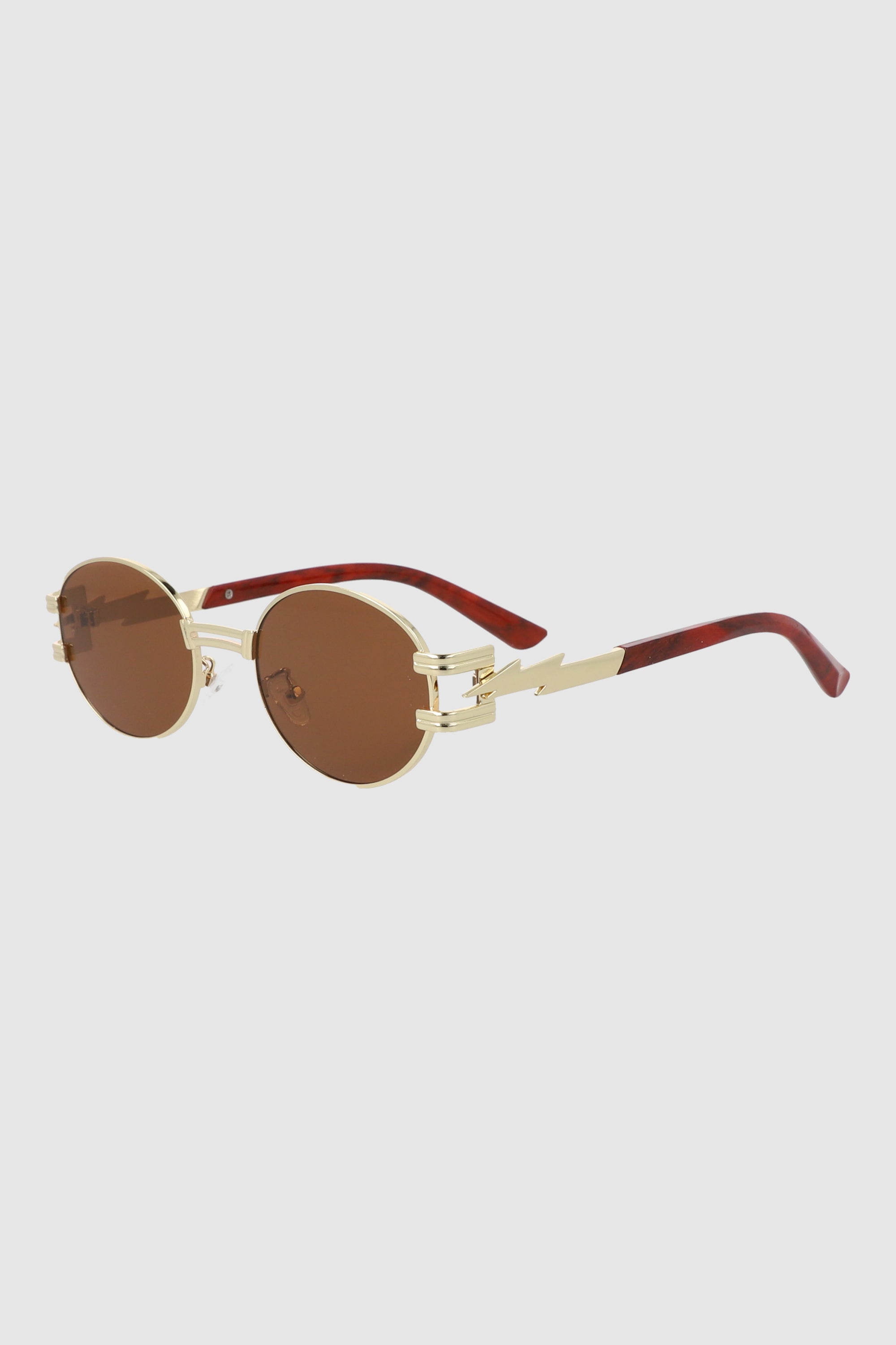 Lentes ovalo detale metal CAFE
