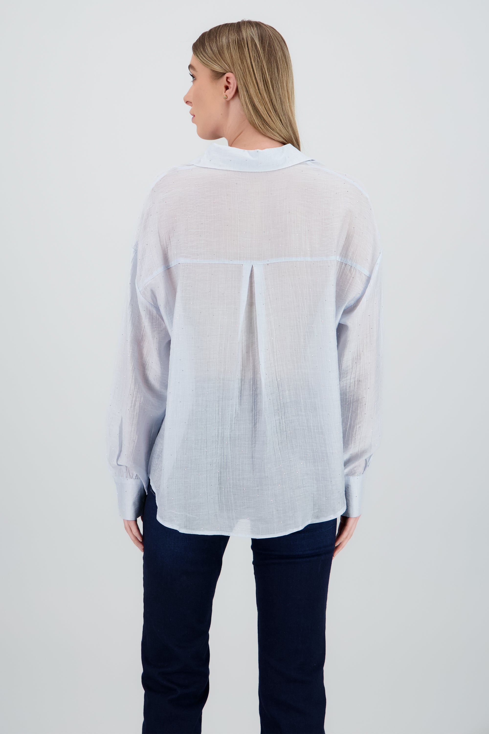 Camisa con brillos AZUL