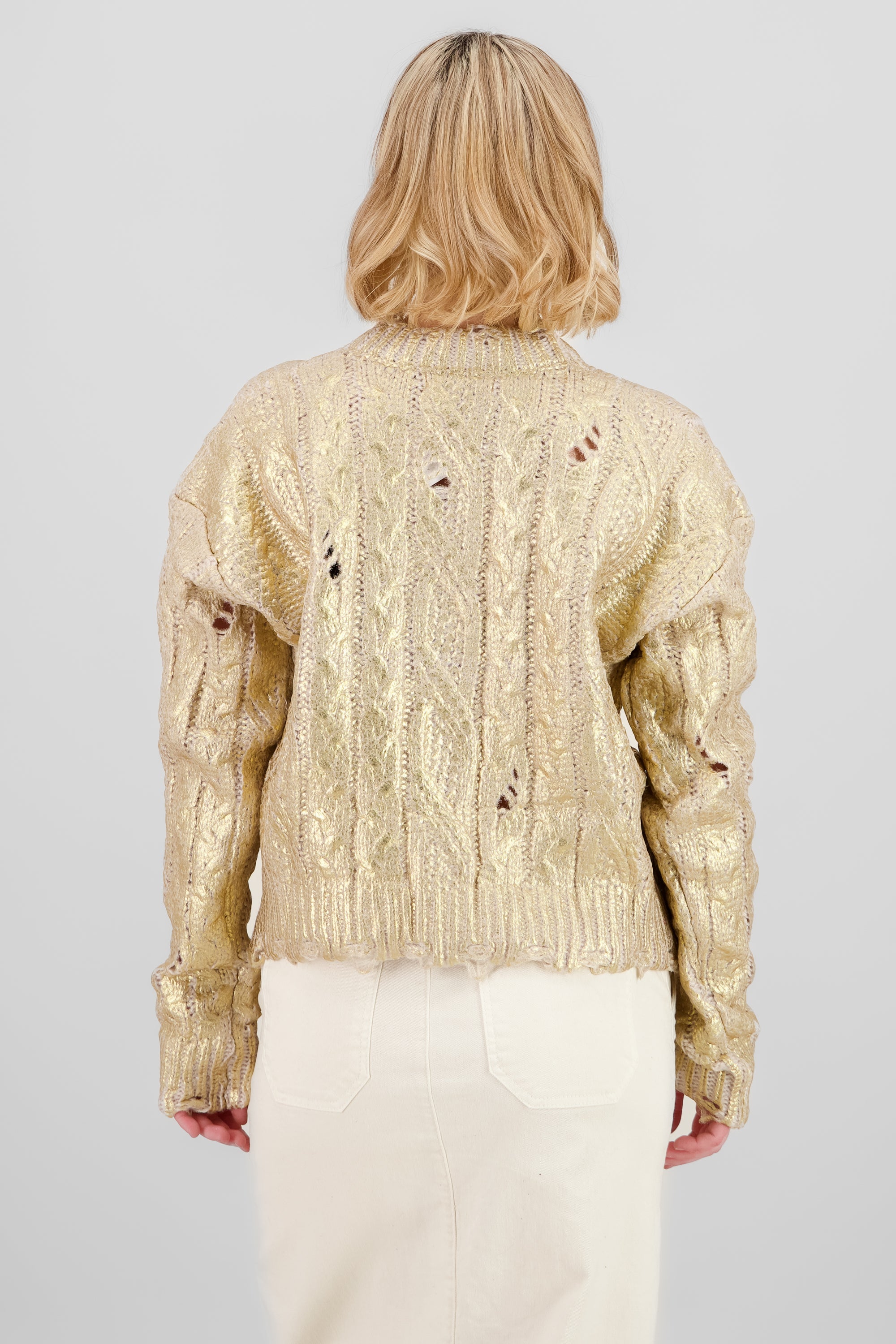 Sueter foil efecto desgastado Hypsters ORO