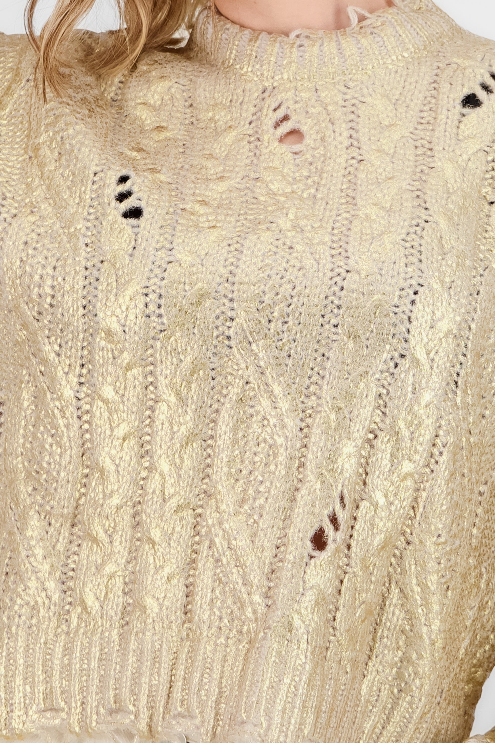 Sueter foil efecto desgastado Hypsters ORO