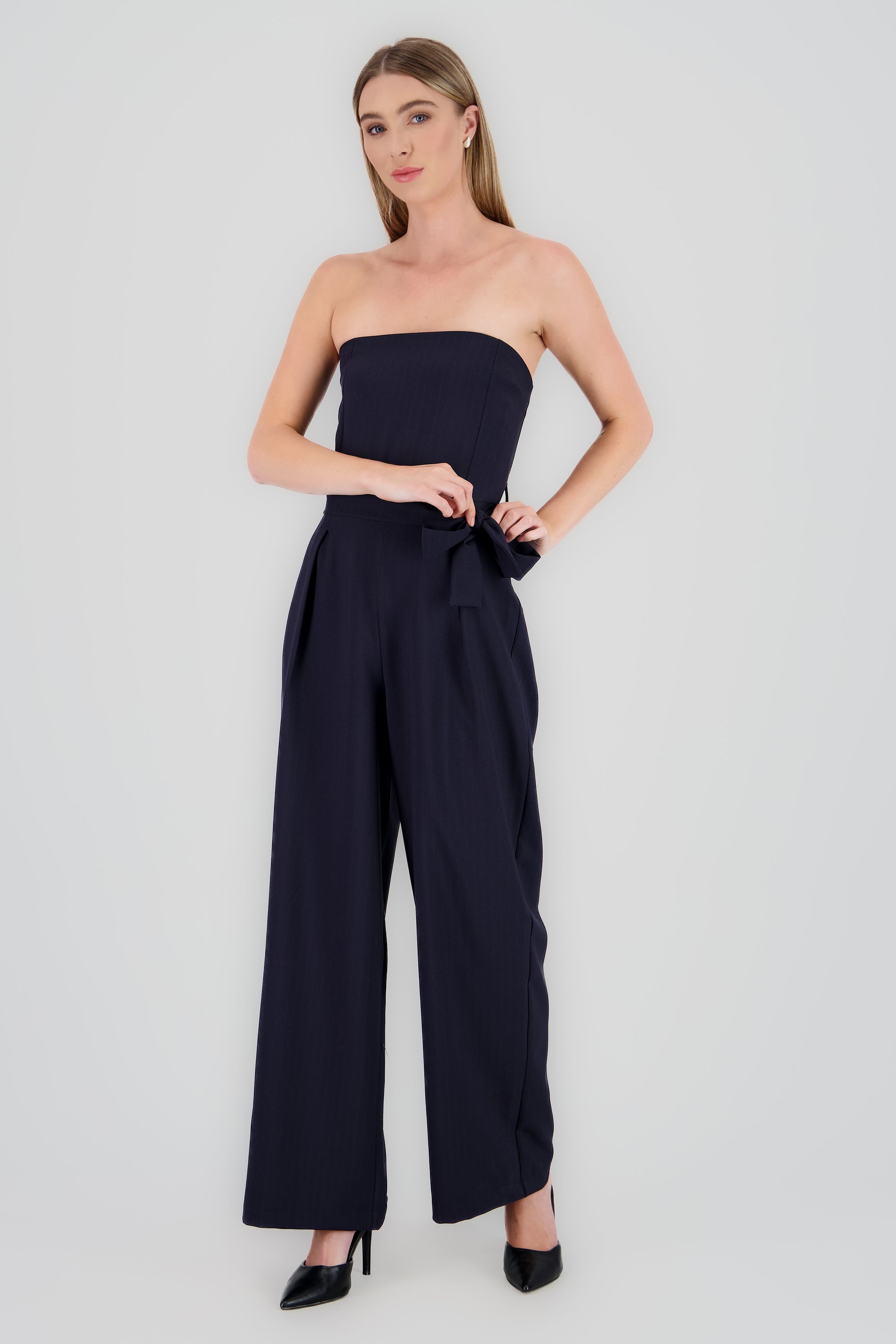 Jumpsuit strapples rayas MARINO