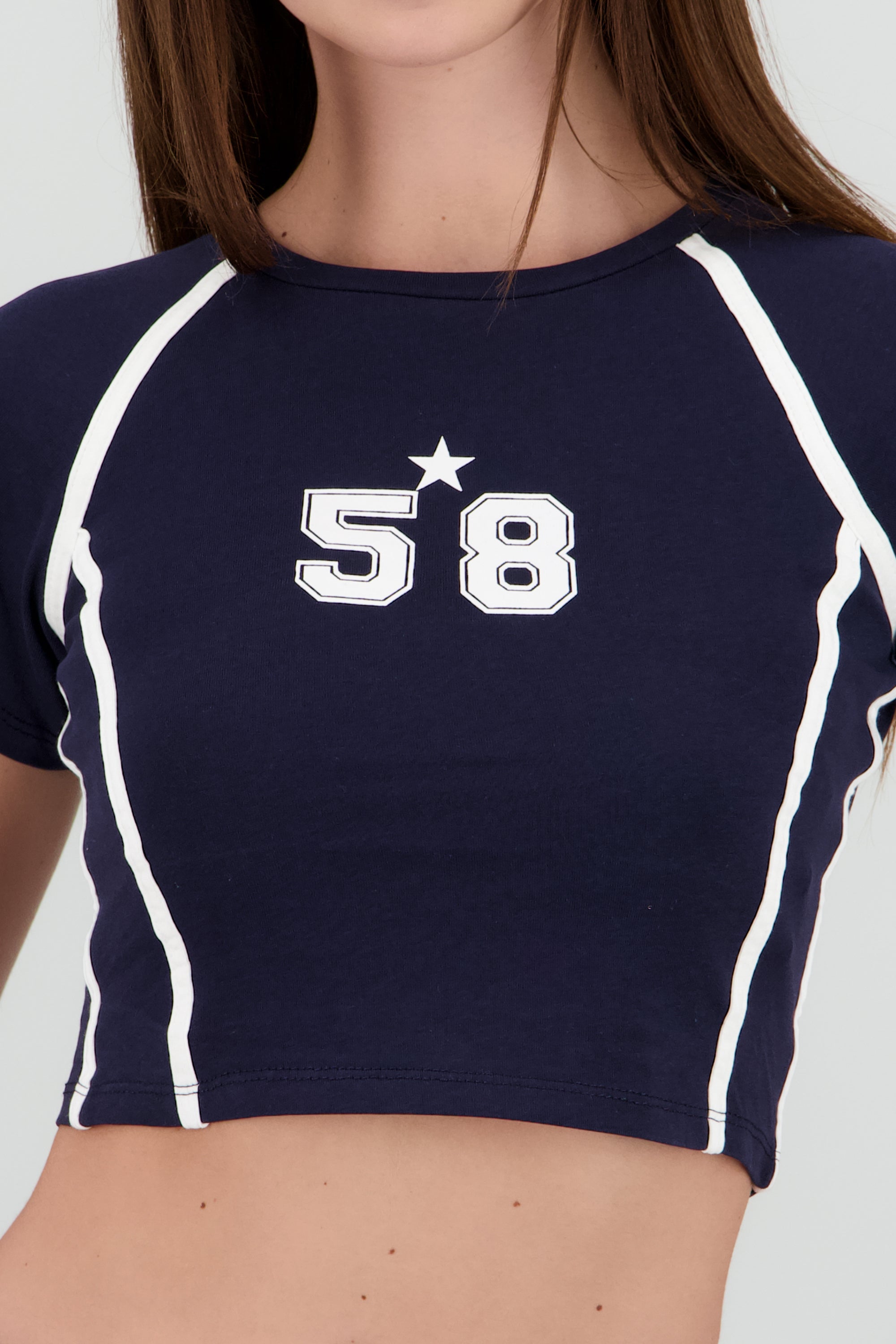 Playera contraste estampado MARINO COMBO