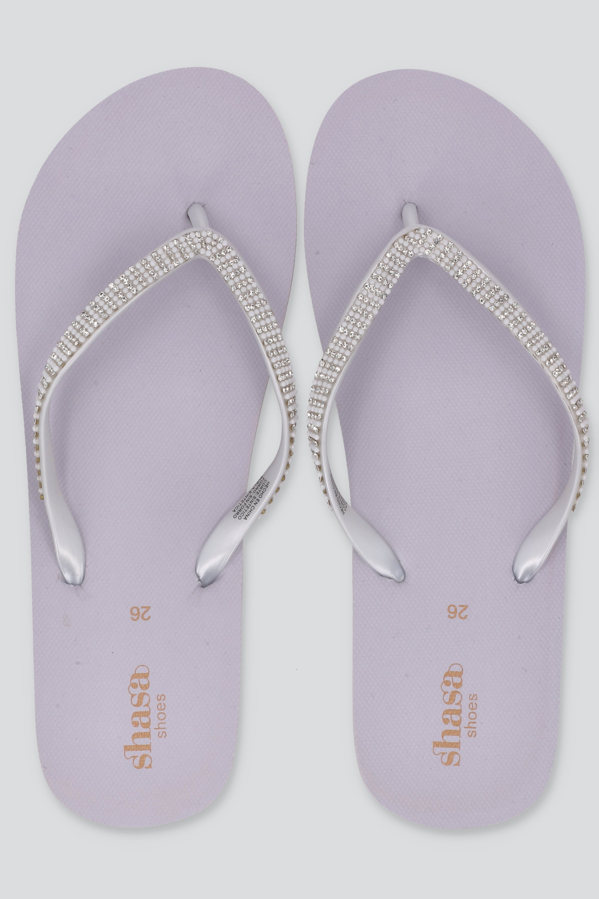 Flip Flop Chinela Brillos BLANCO