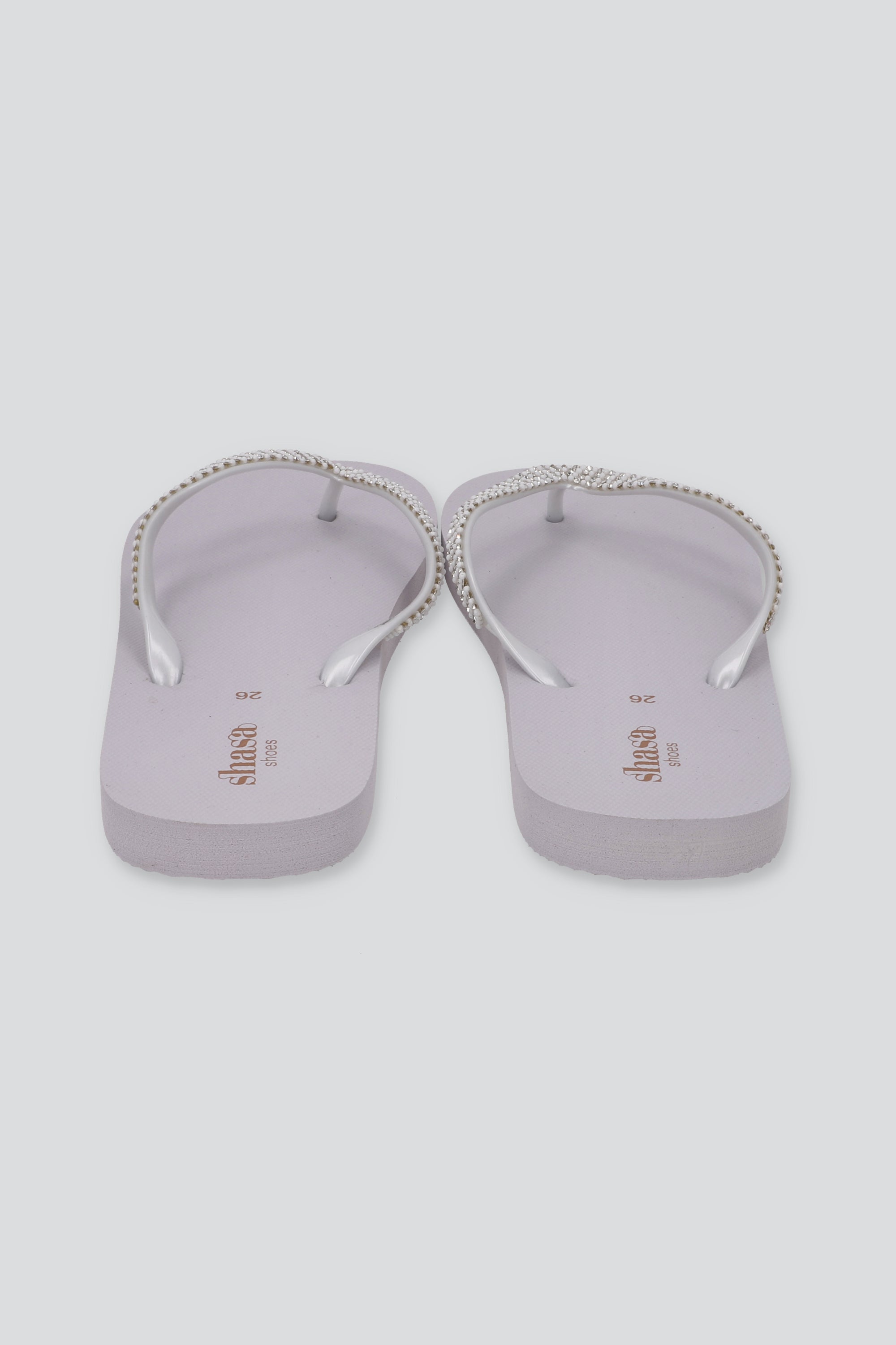 Flip Flop Chinela Brillos BLANCO