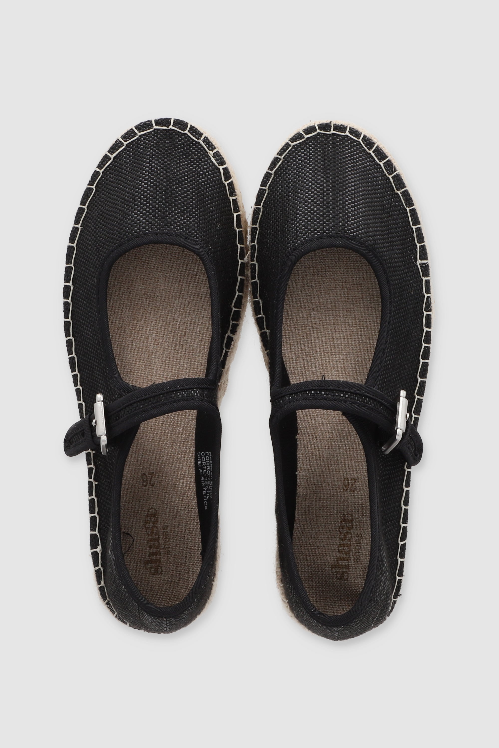 Alpargata flat mary jane NEGRO