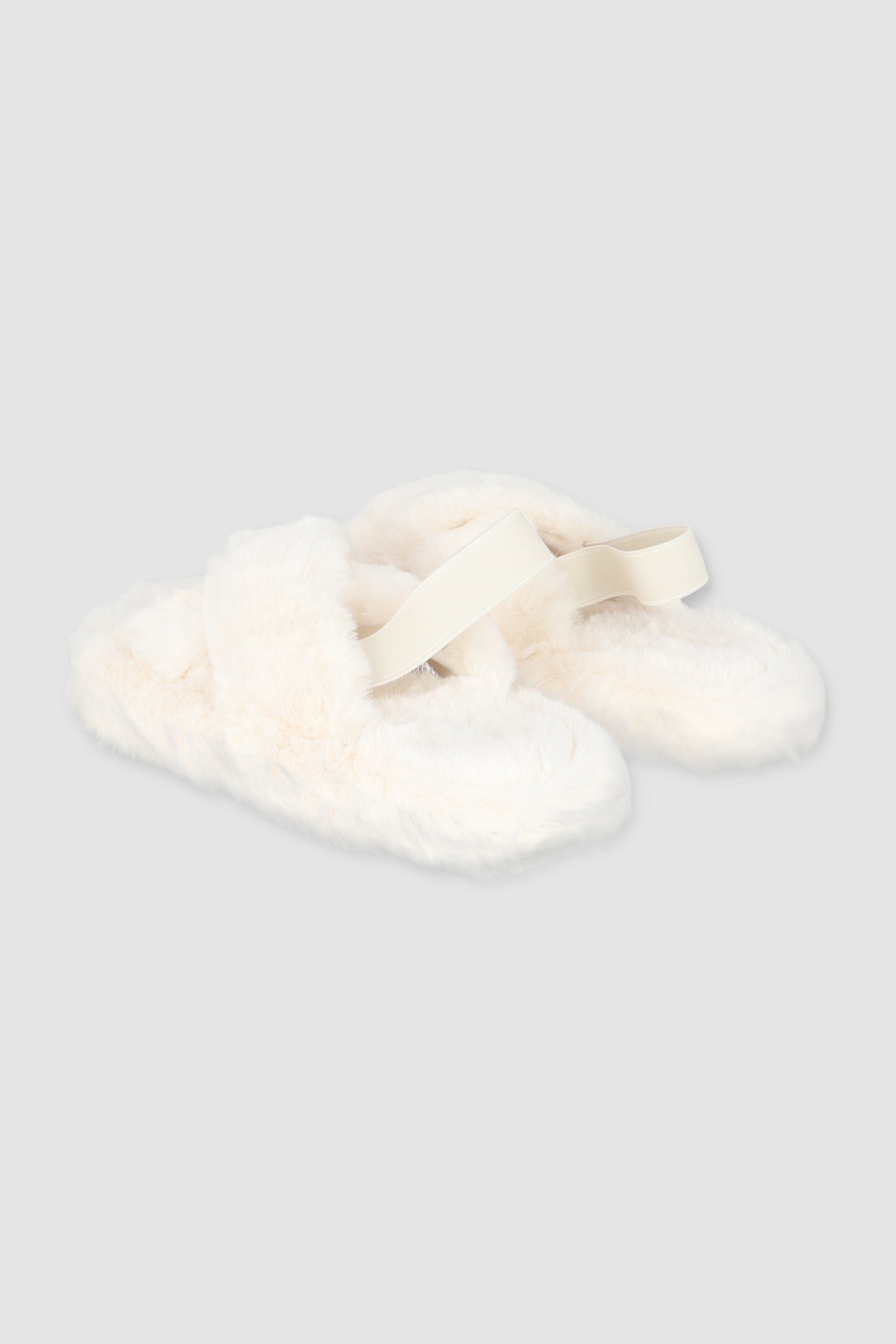 Pantufla cozy cruzada slingback HUESO