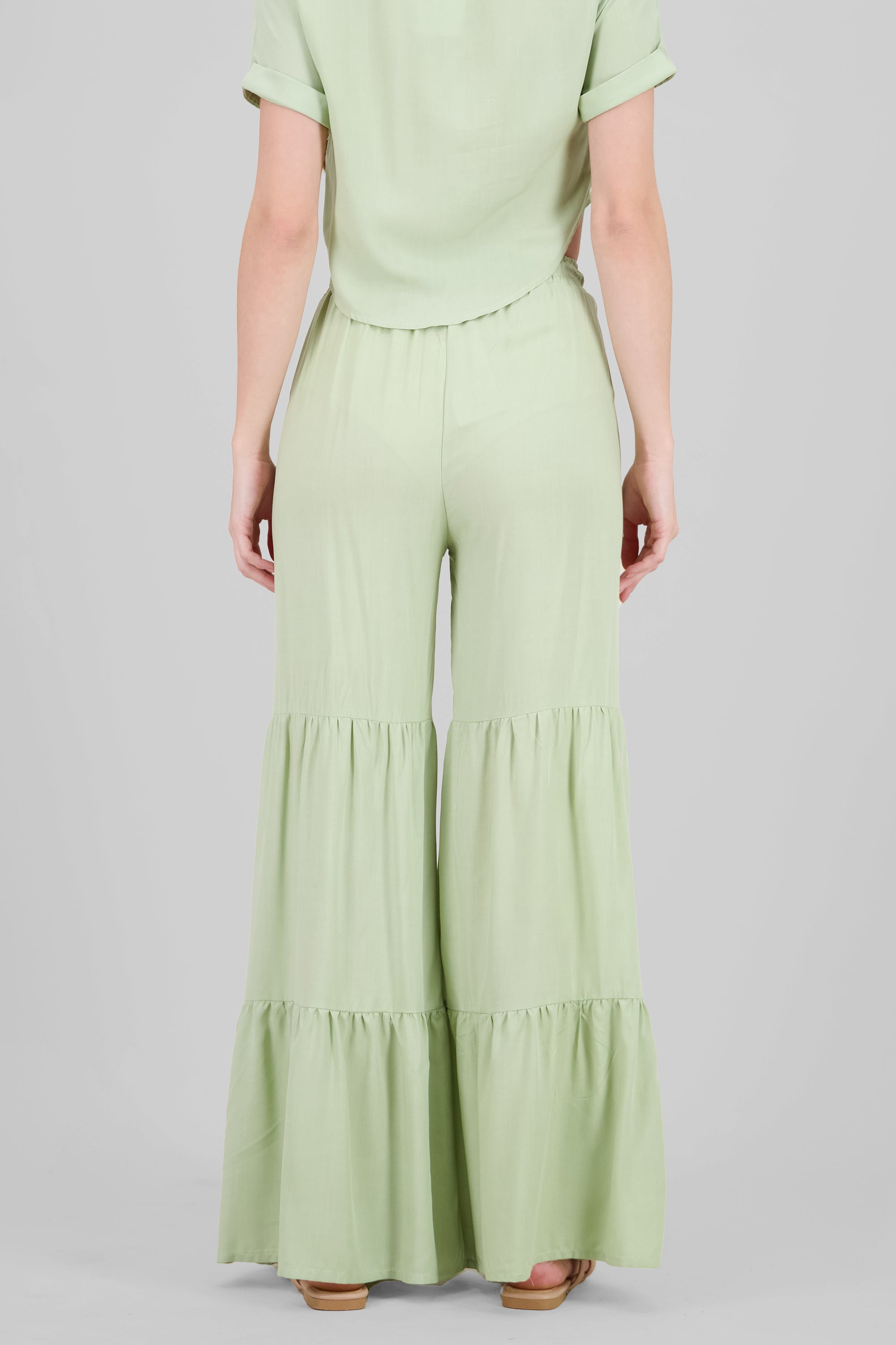 Pantalon olanes resorte VERDE CLARO