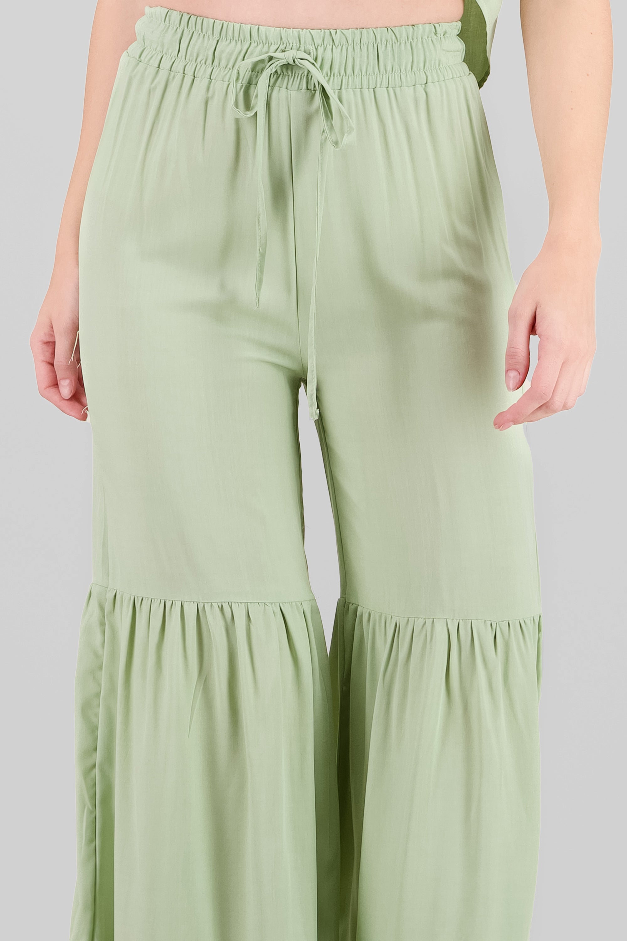 Pantalon olanes resorte VERDE CLARO