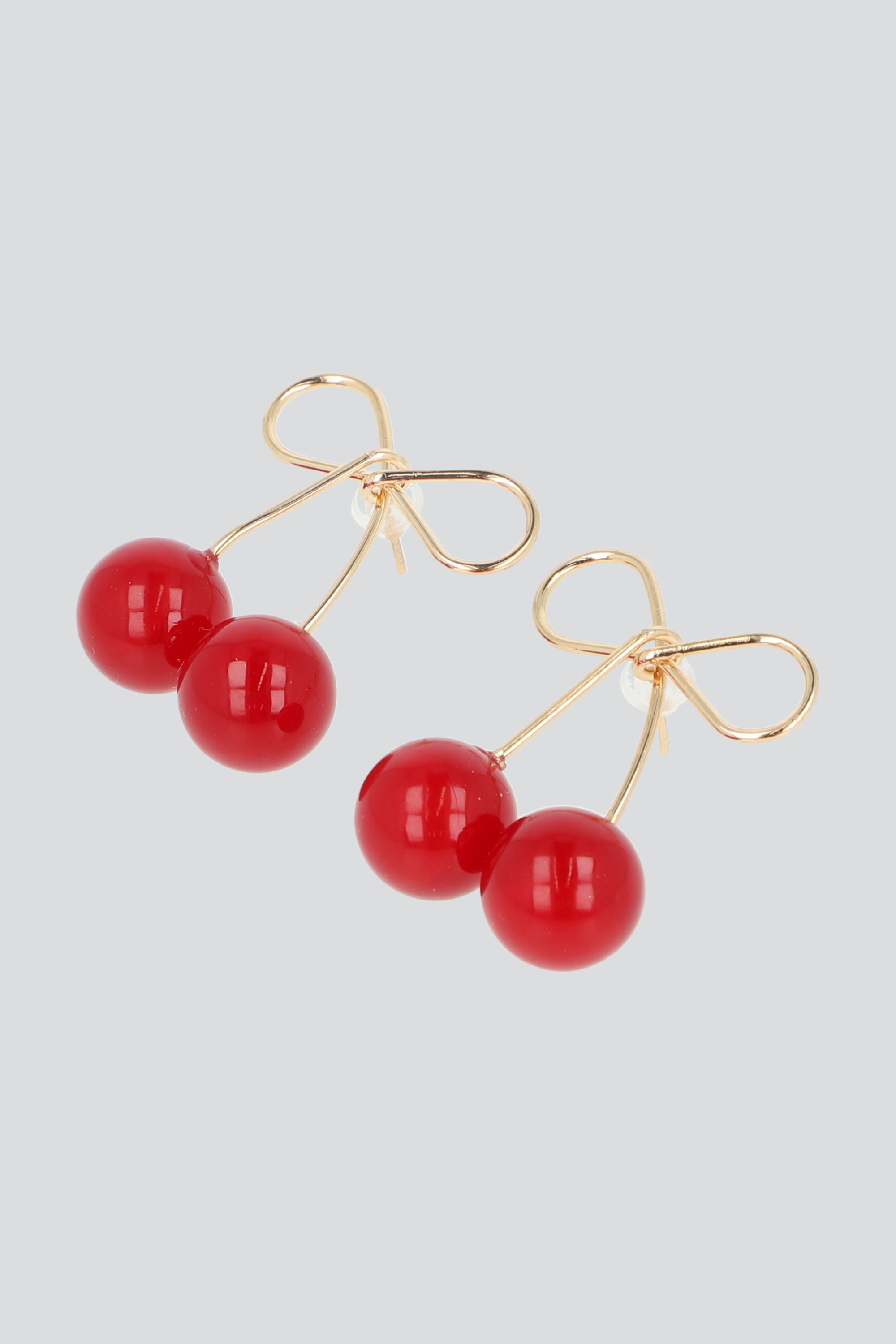 ARETES MOÑO CEREZAS ORO