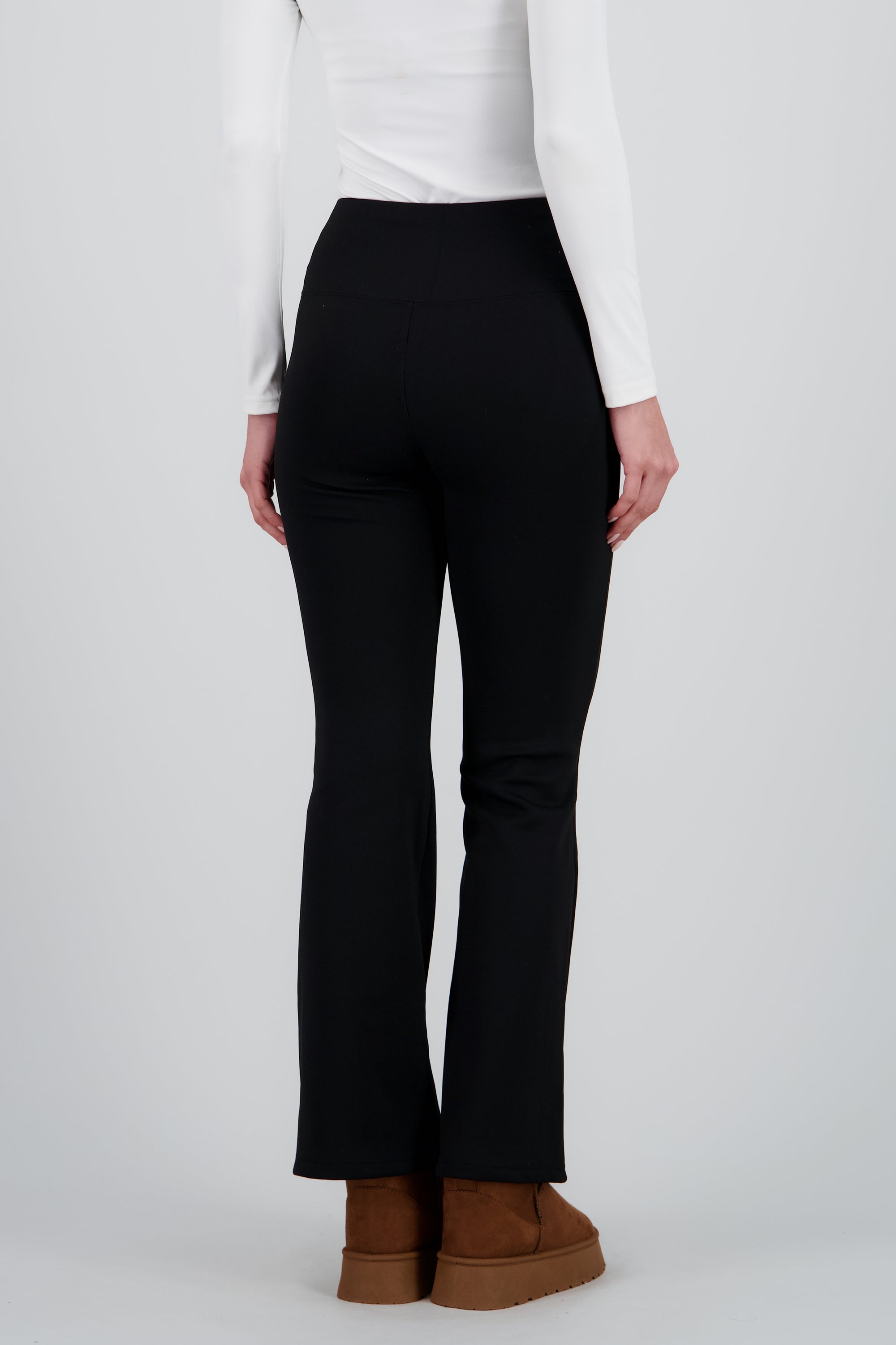Leggings lisos con fleece adentro NEGRO