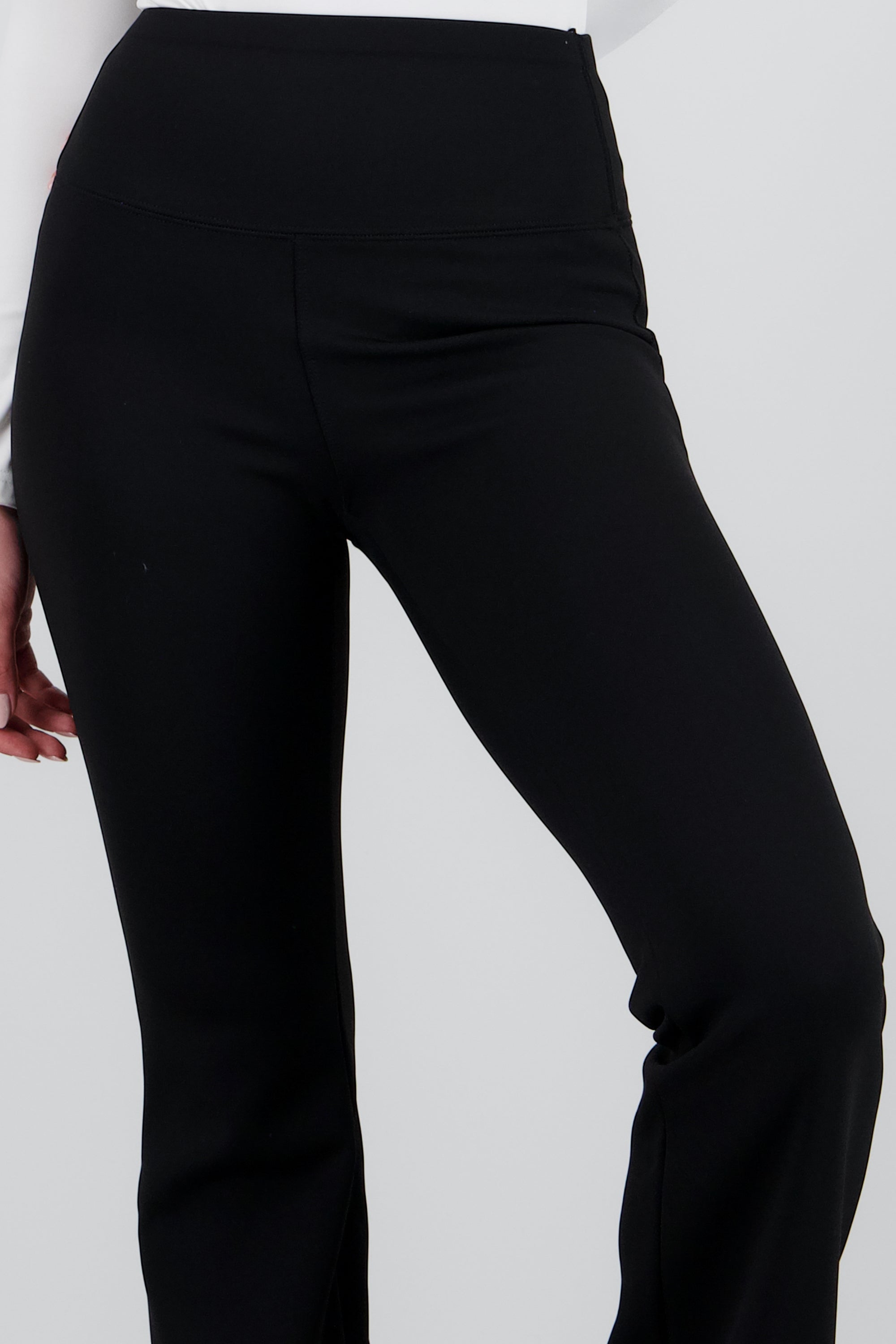 Leggings lisos con fleece adentro NEGRO