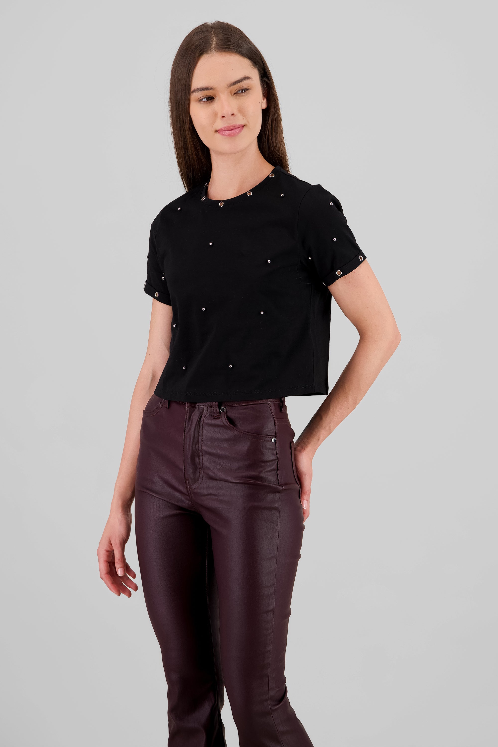 Playera detalle eyeleads NEGRO