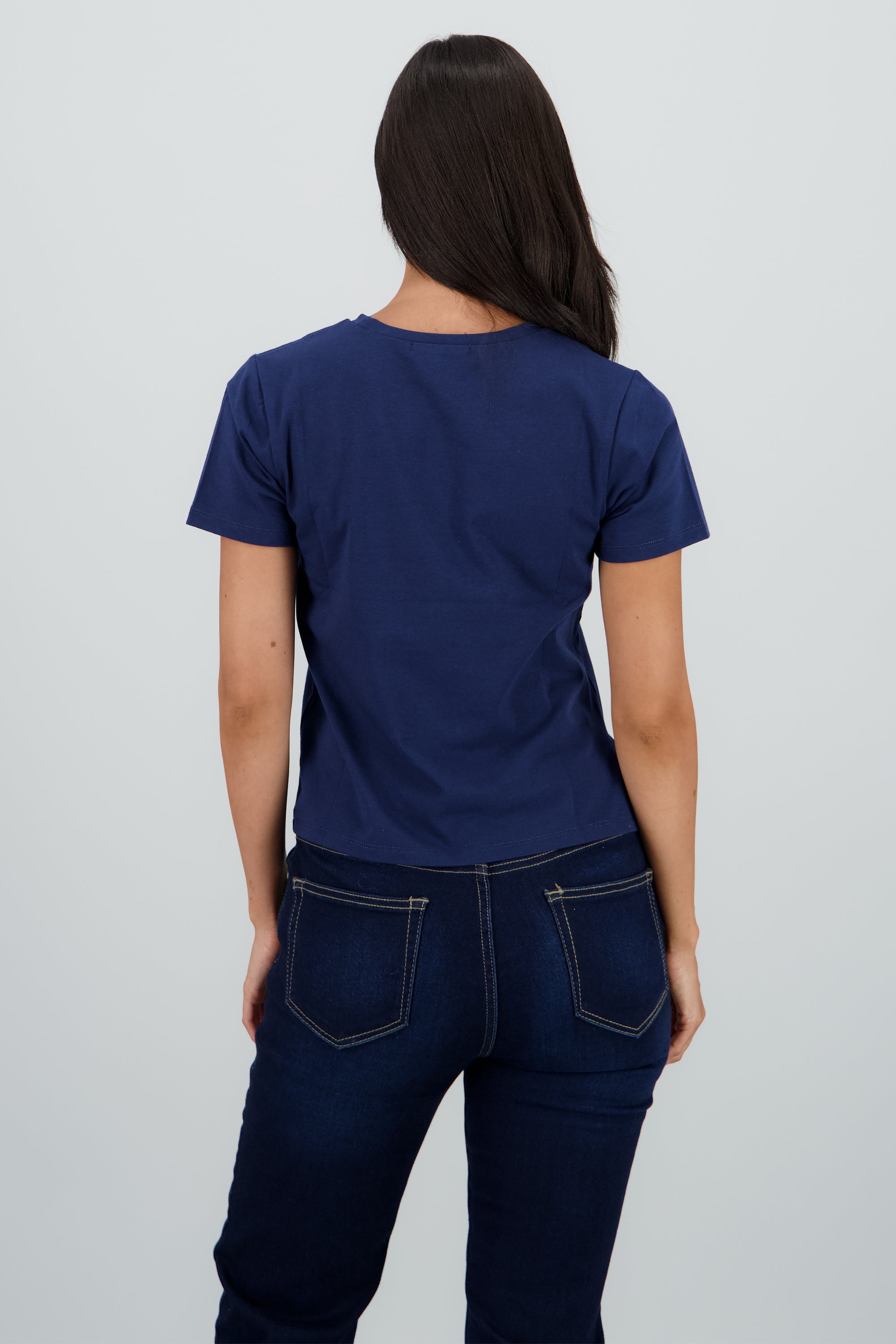 Playera estrella brillos MARINO