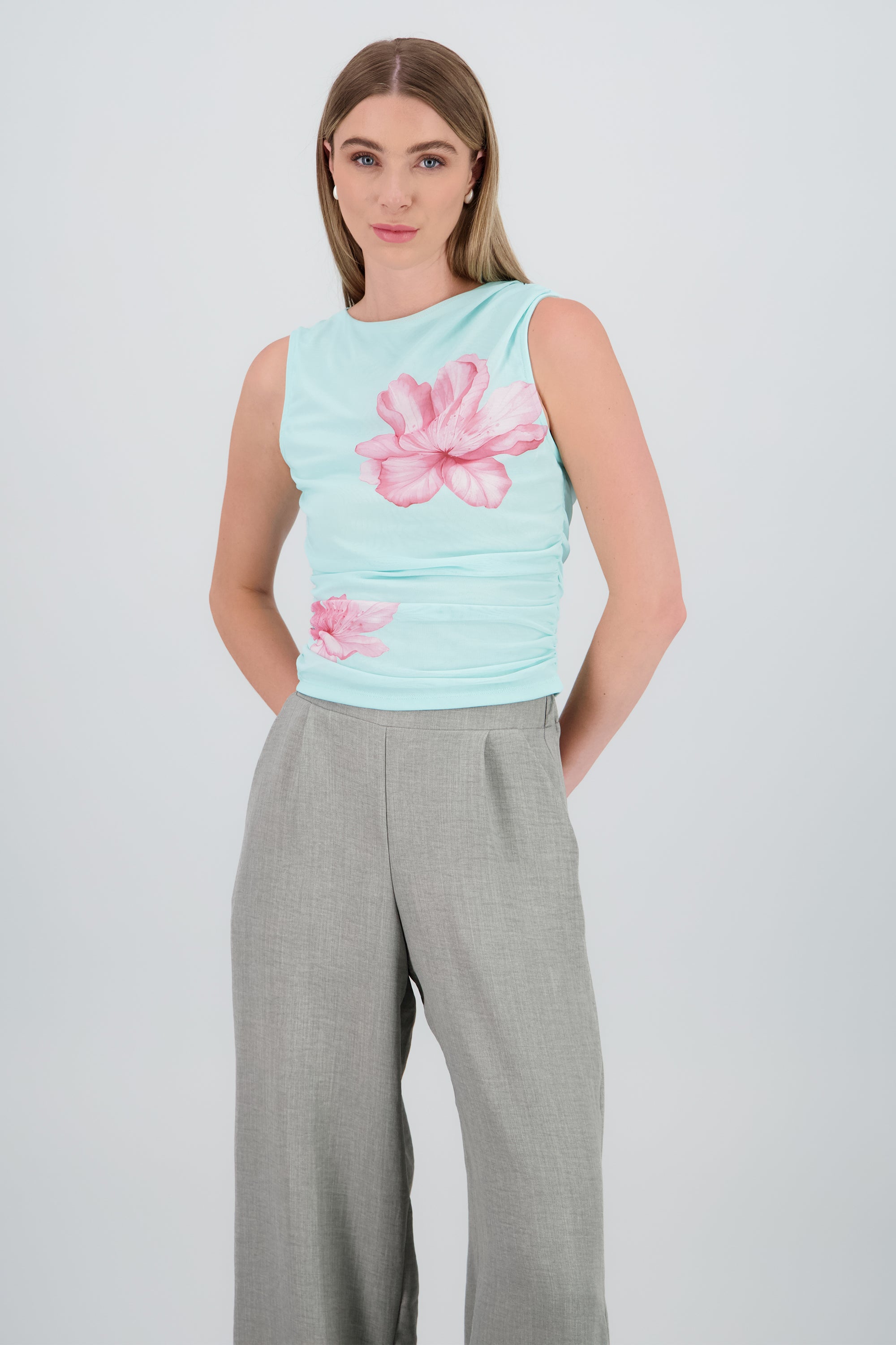 Top mesh flor degradado MENTA