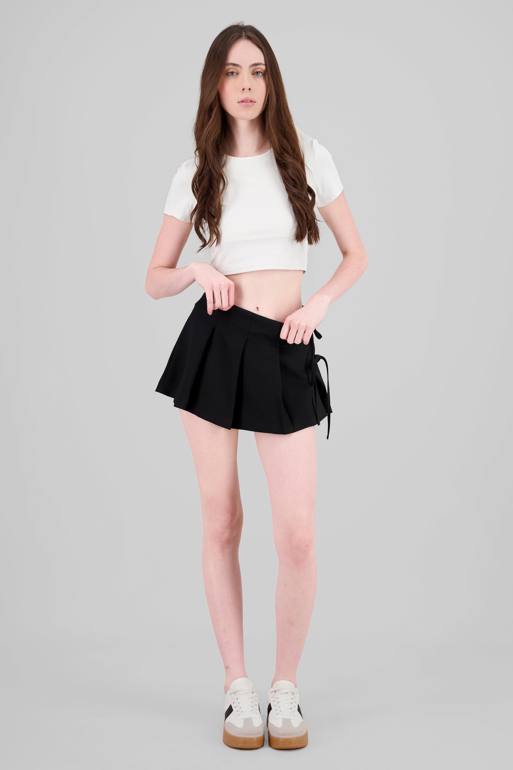 Falda tableada con moños Hypsters NEGRO