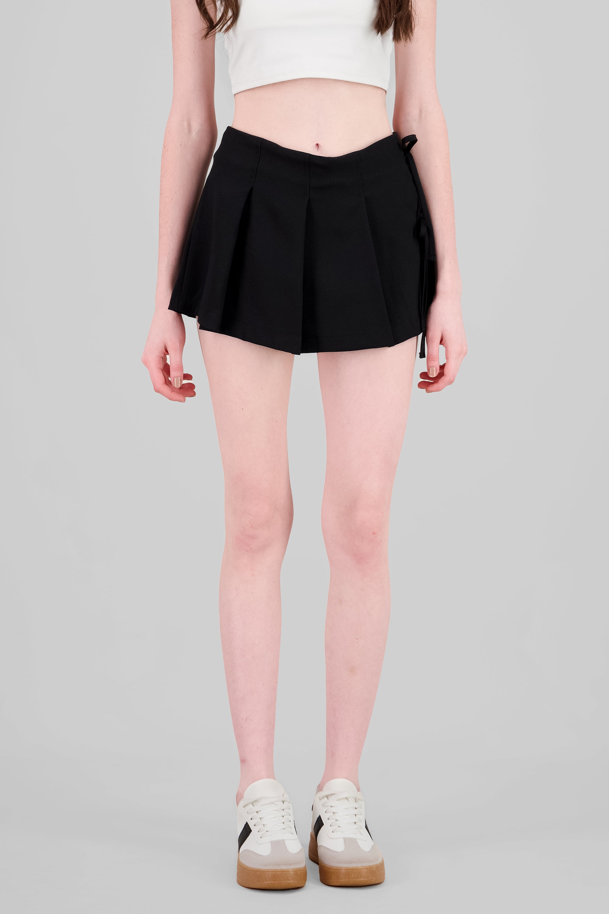 Falda tableada con moños Hypsters NEGRO