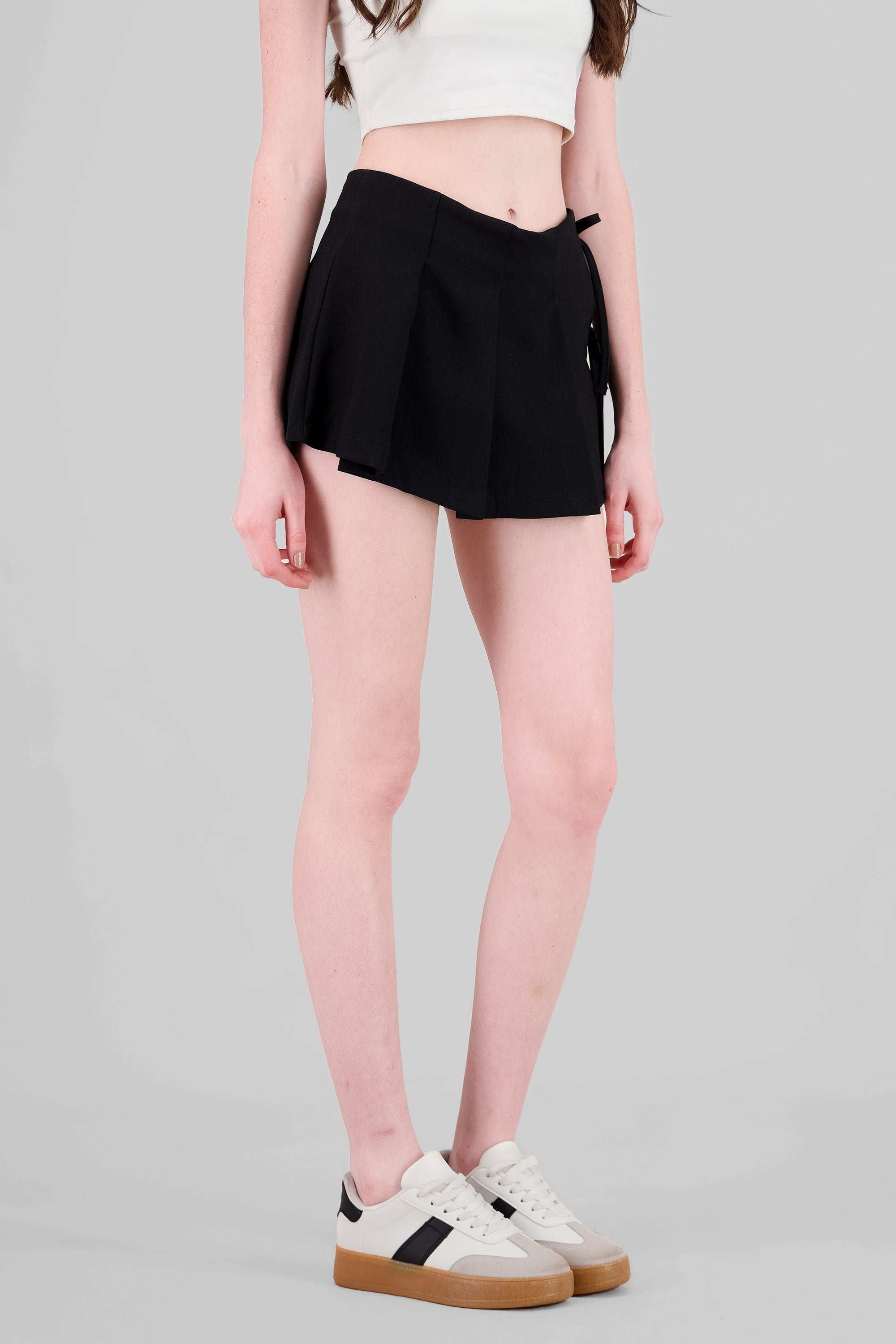 Falda tableada con moños Hypsters NEGRO