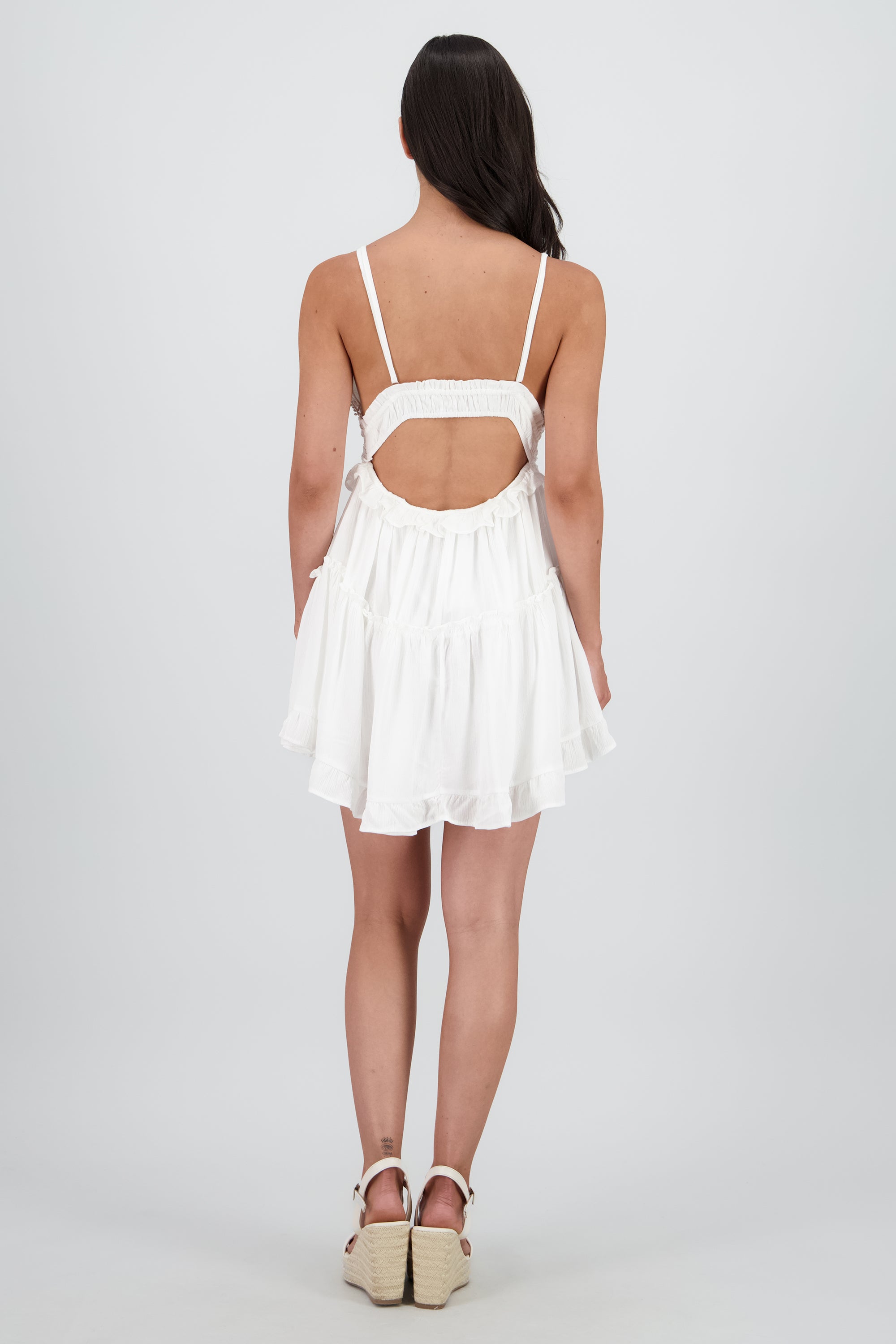 Vestido detalle crochet BLANCO