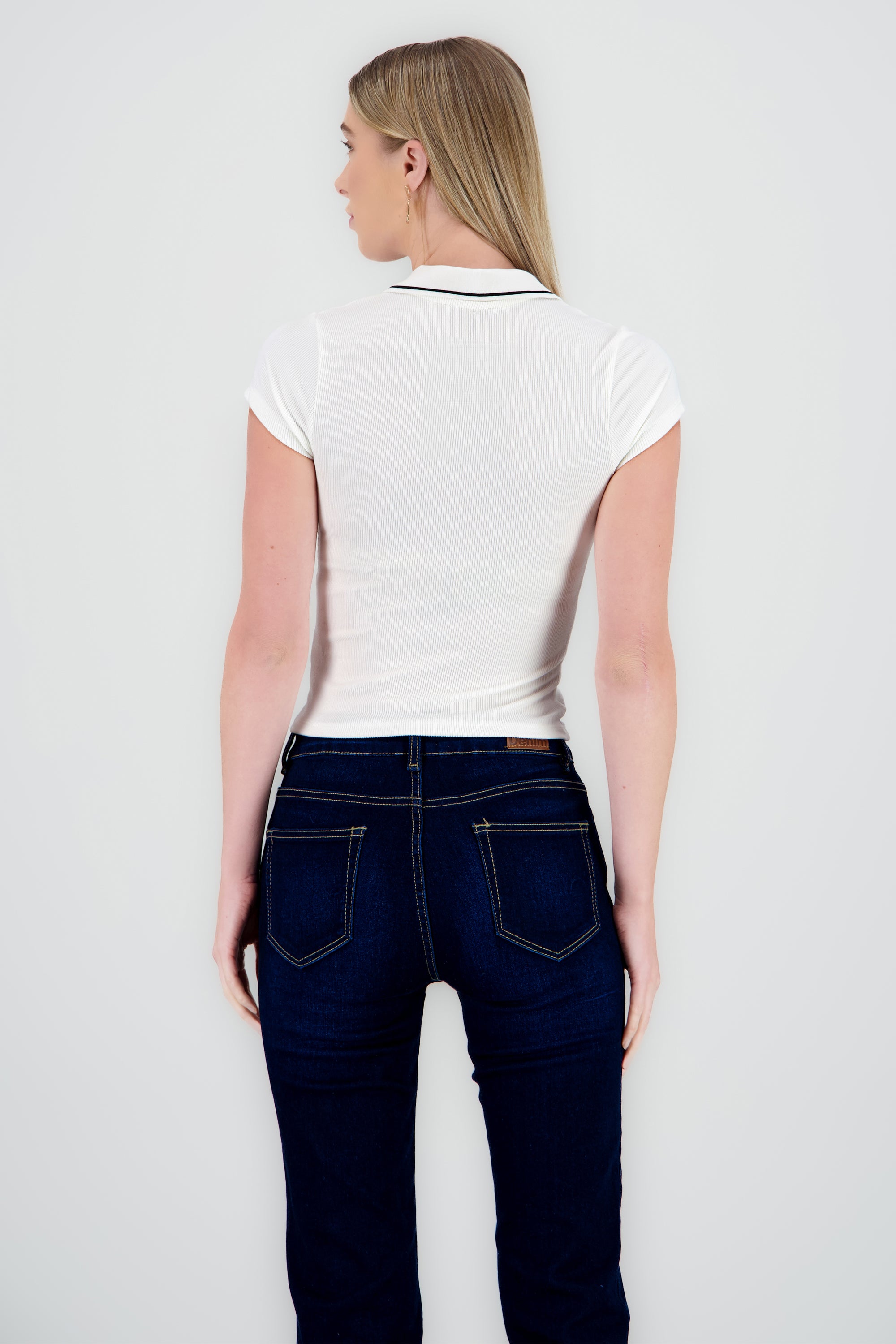 Top Cuello Polo BLANCO