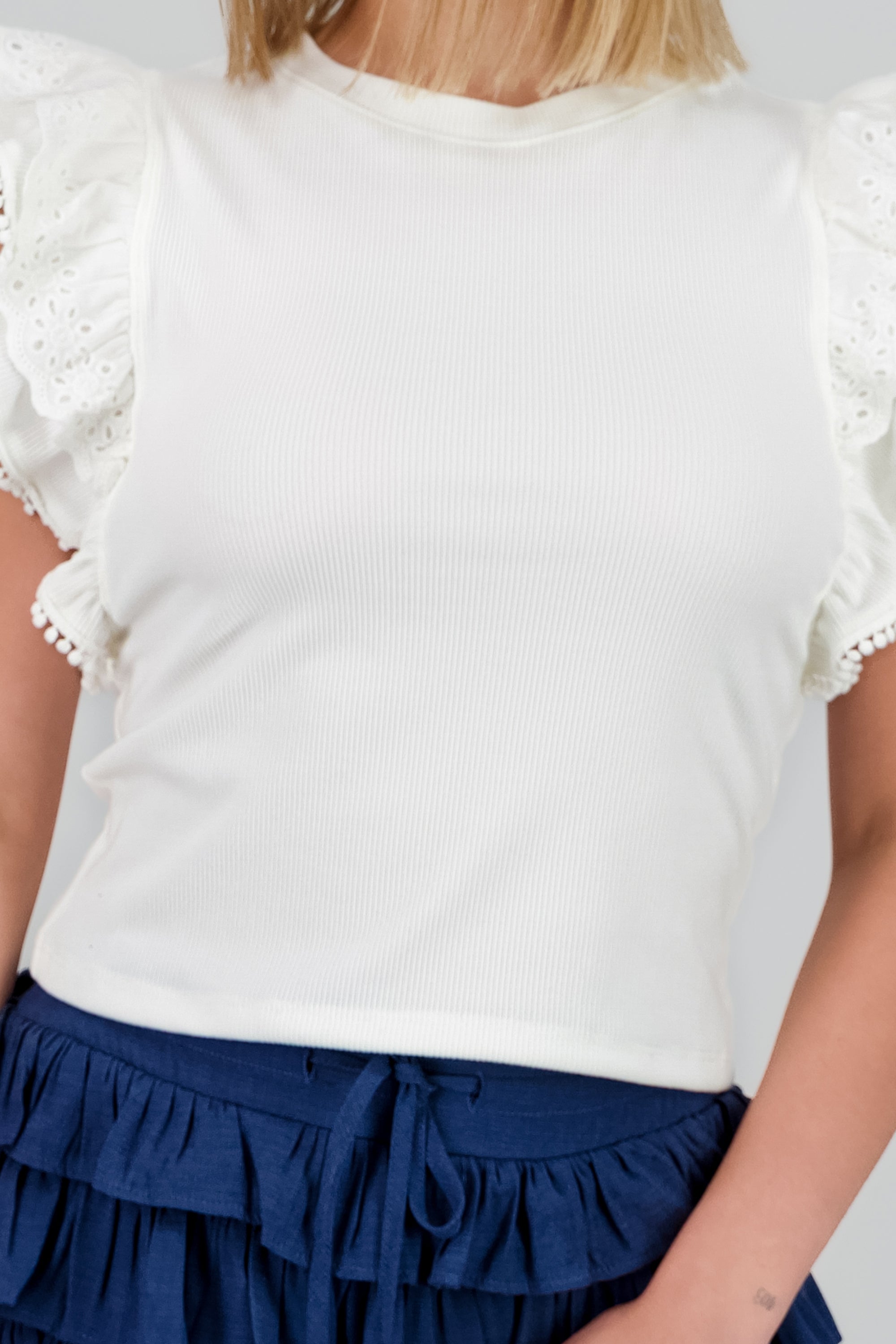 Blusa manga lanes BLANCO