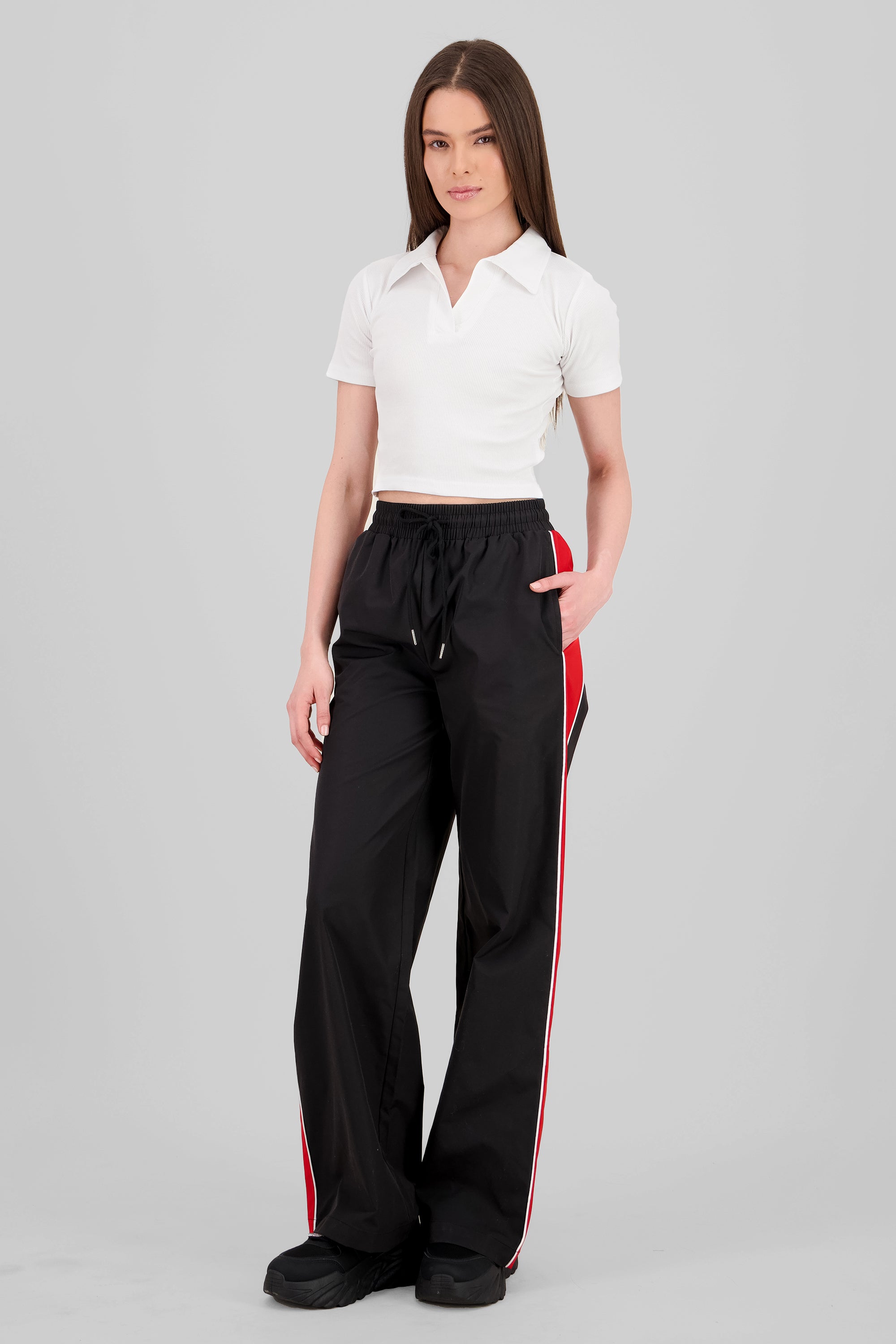 Pantatlon color block liso NEGRO COMBO