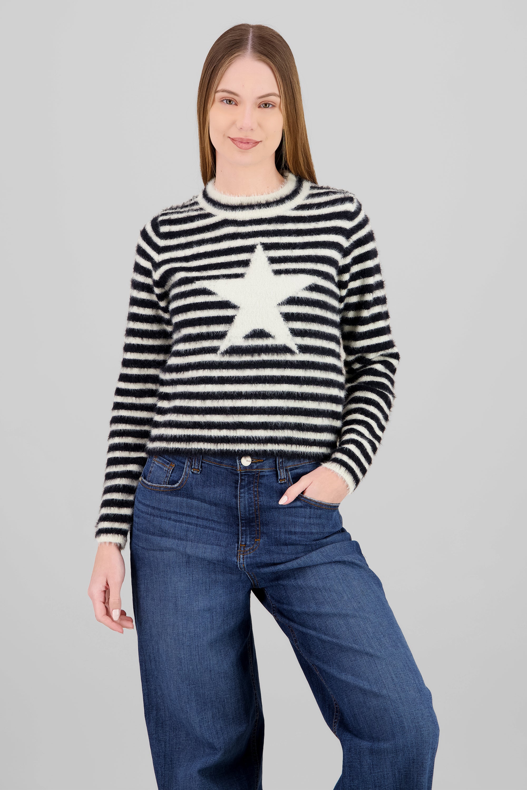 Sueter rayas estrellas NEGRO COMBO