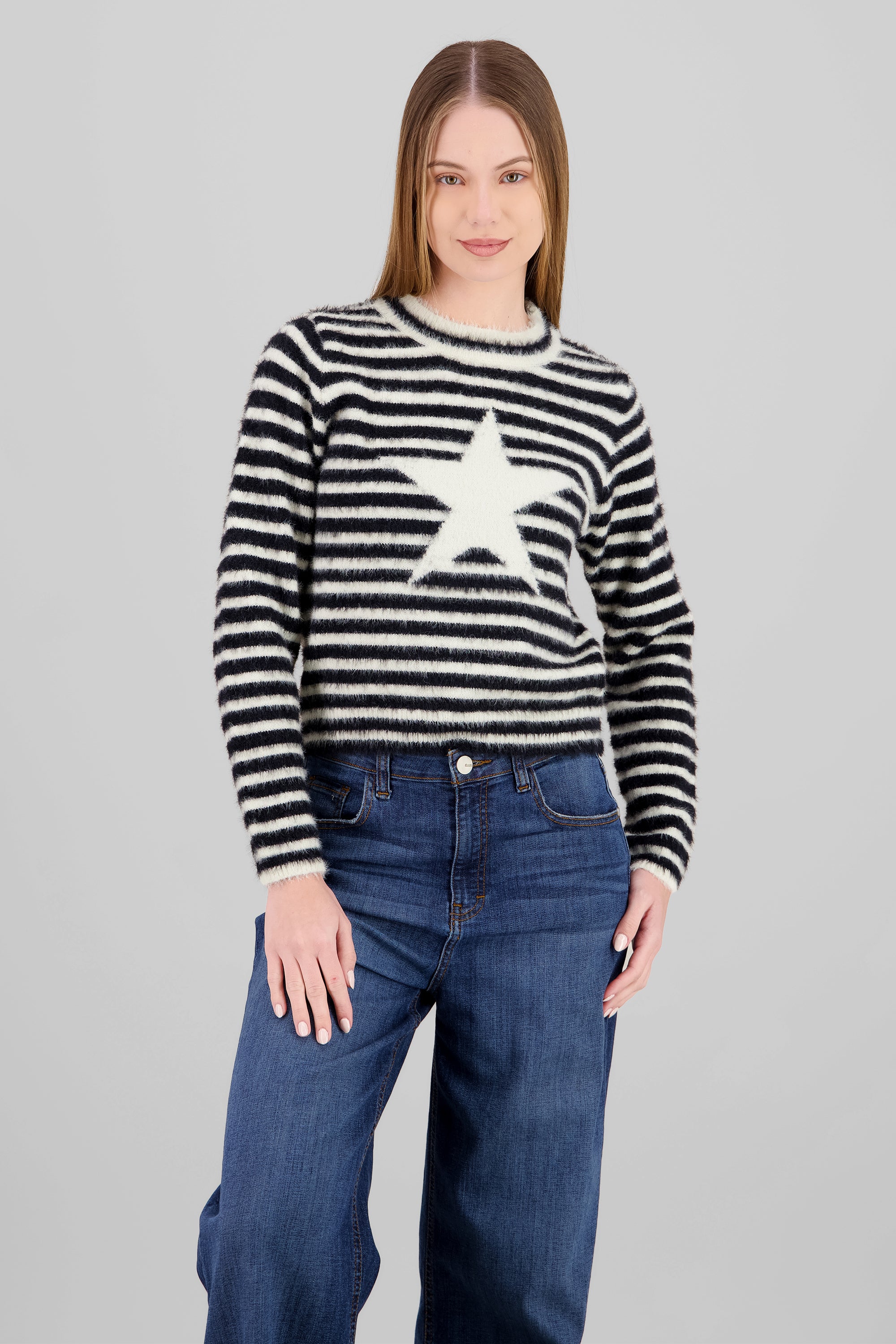 Sueter rayas estrellas NEGRO COMBO