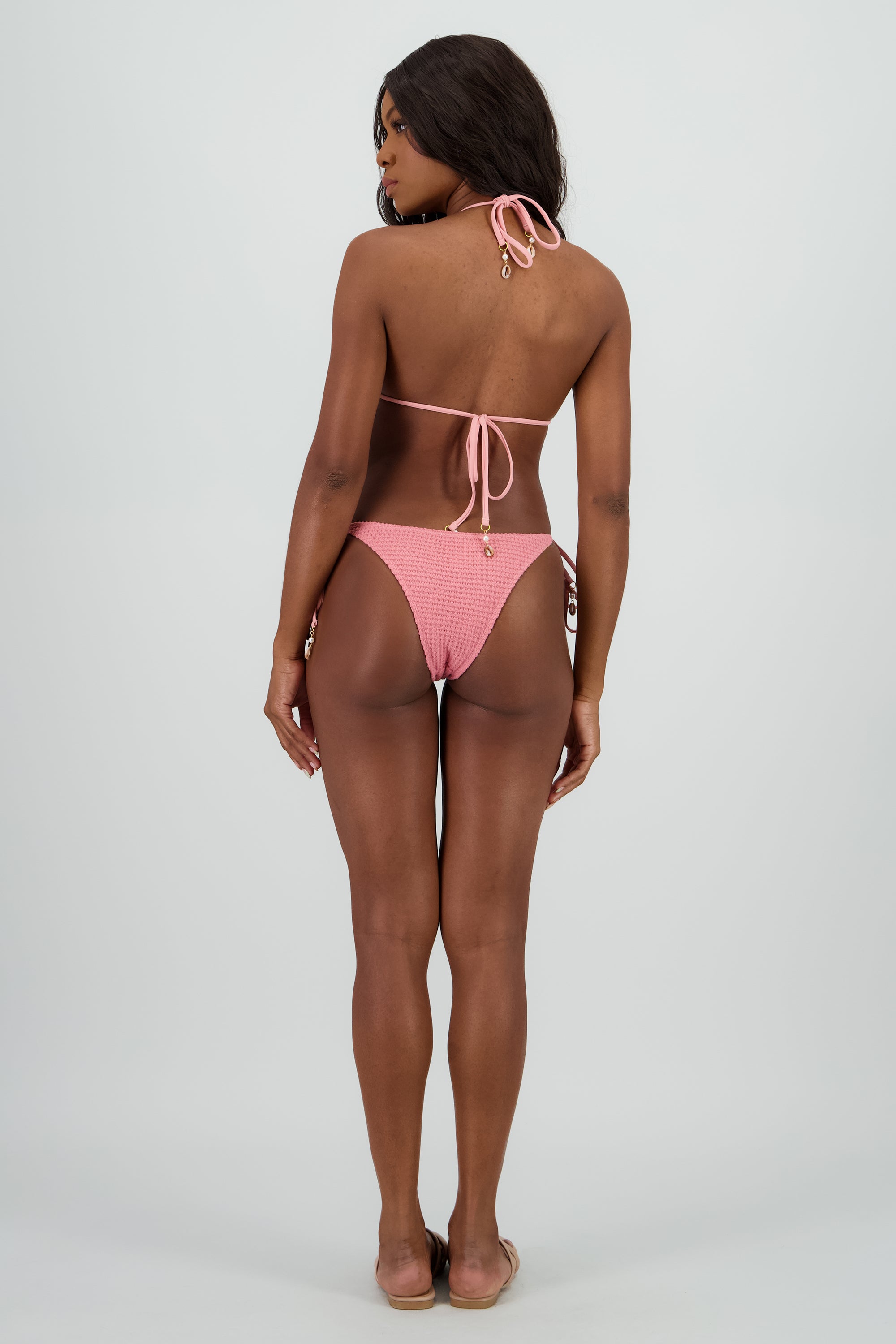 Bikini tejido conchitas ROSA PASTEL