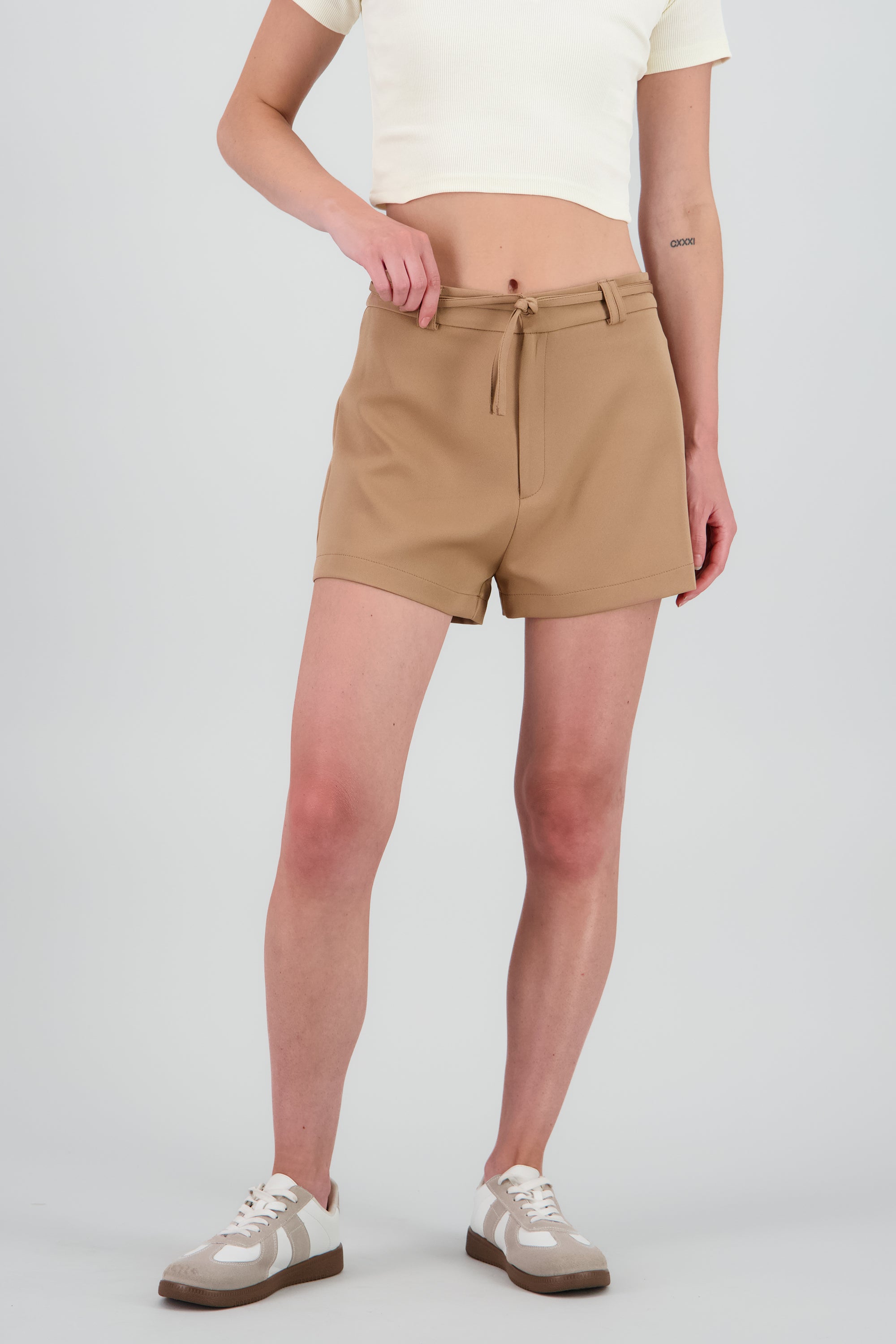 Short sastre detalle liso TAUPE