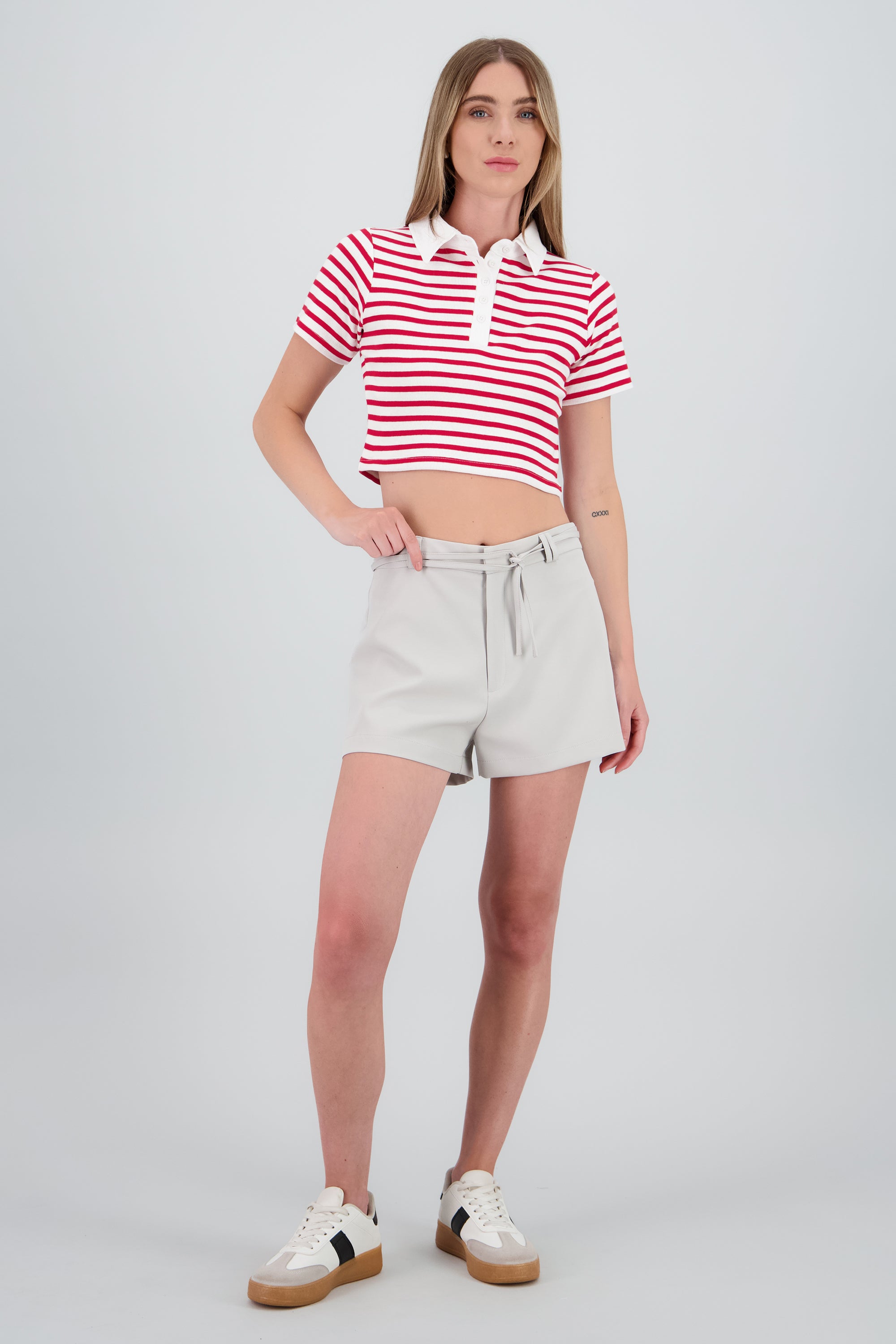 Short sastre detalle liso GREIGE