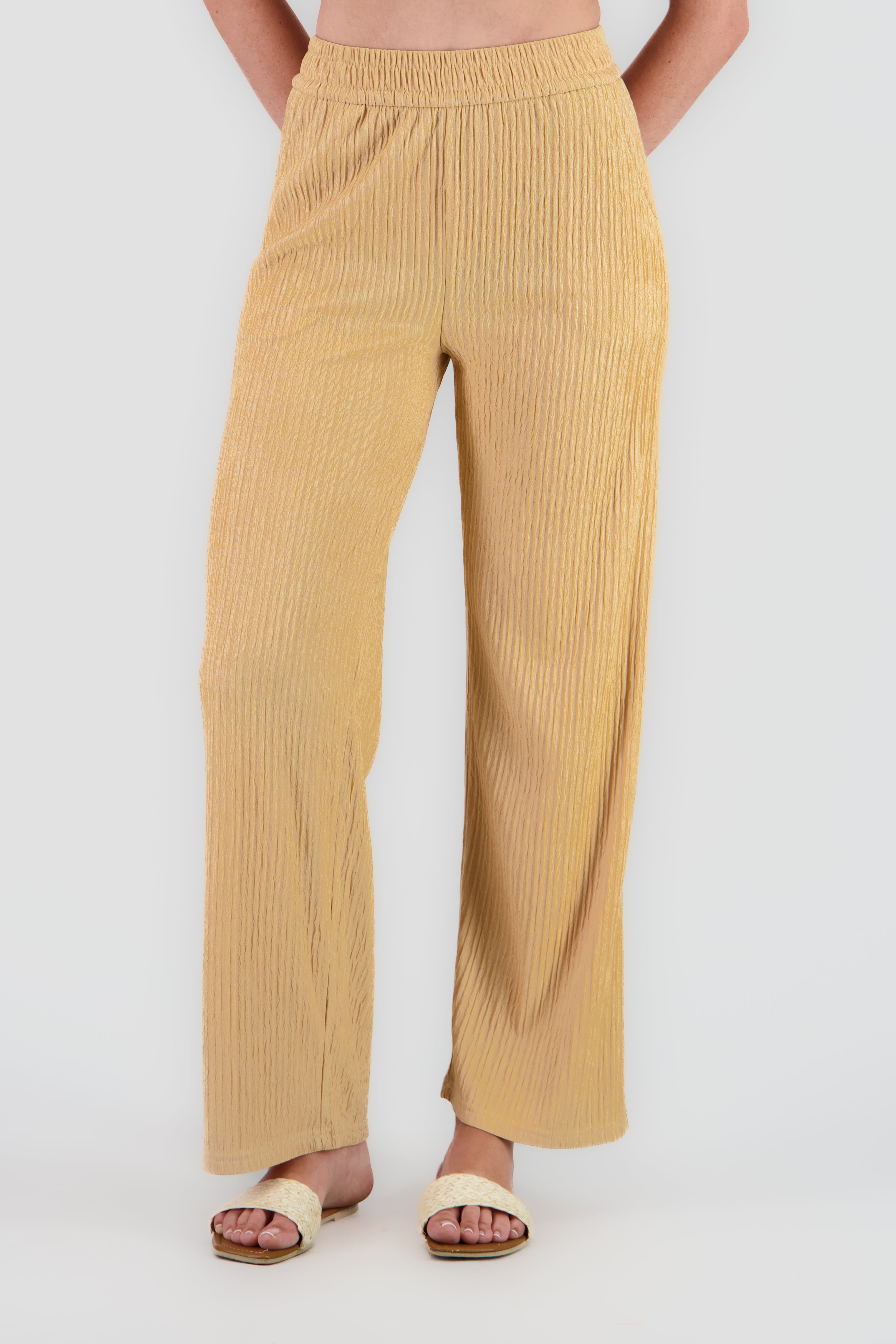 Pantalón wide textura bandana KHAKI