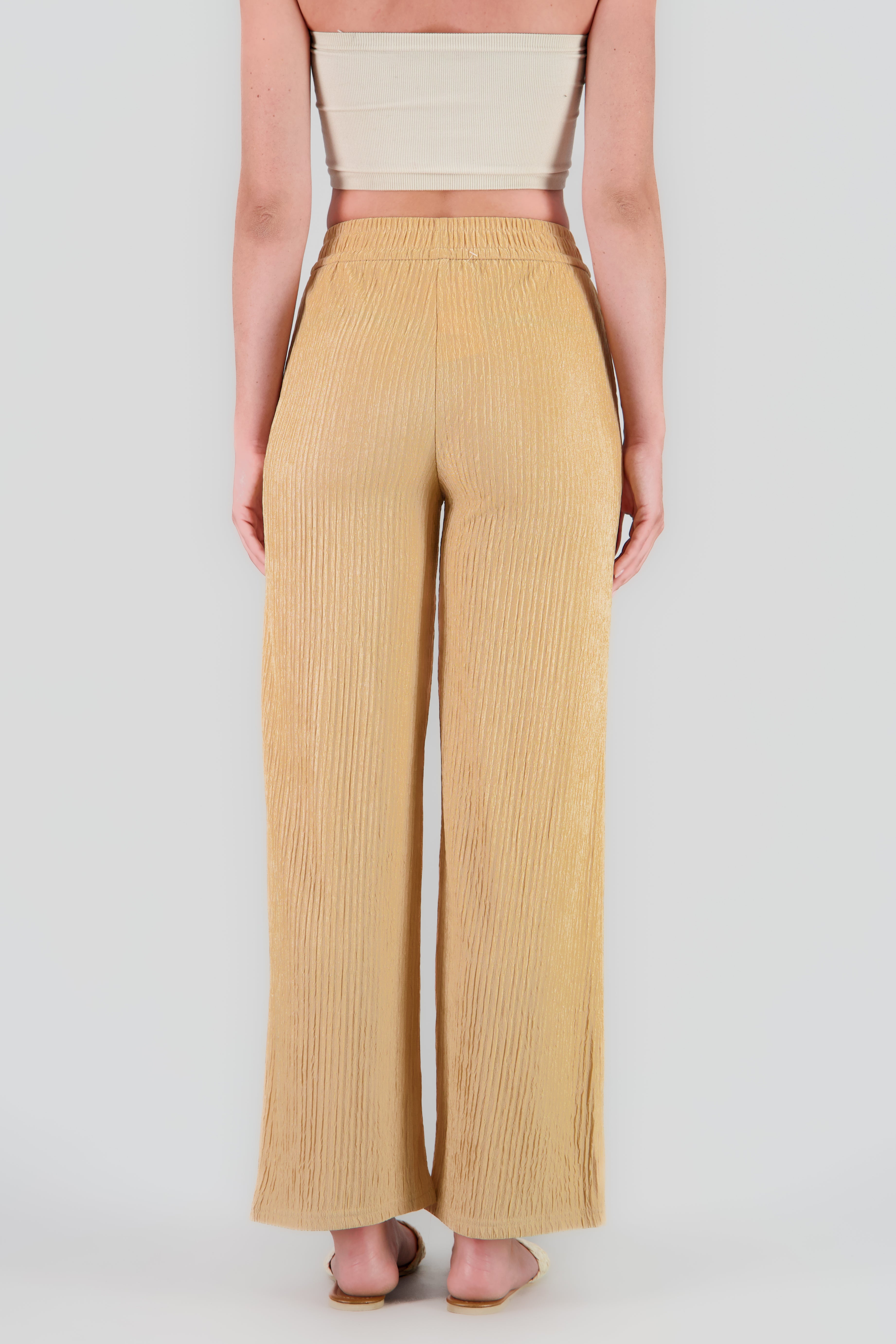 Pantalón wide textura bandana KHAKI