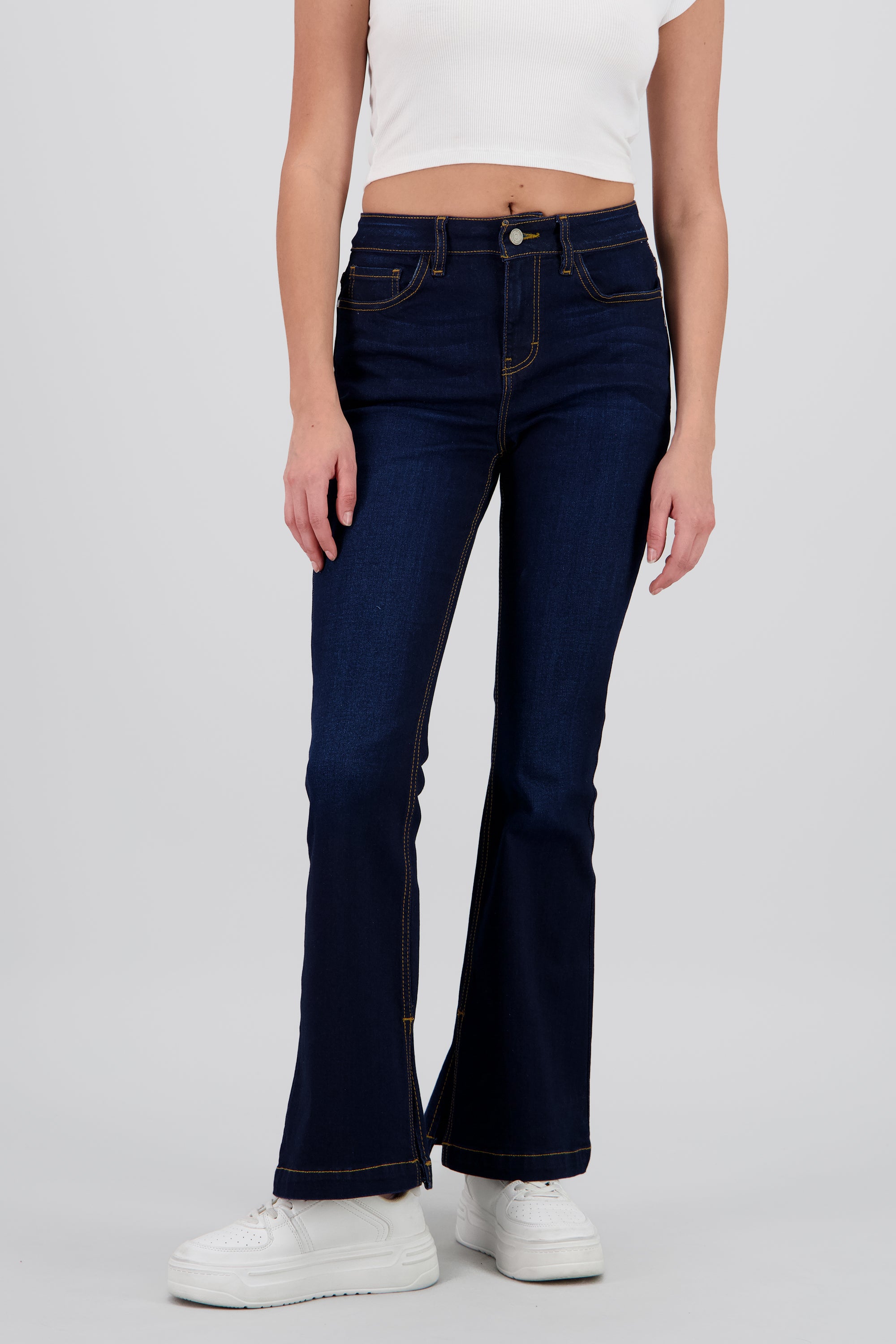 Jeans flare dobladillo INDIGO