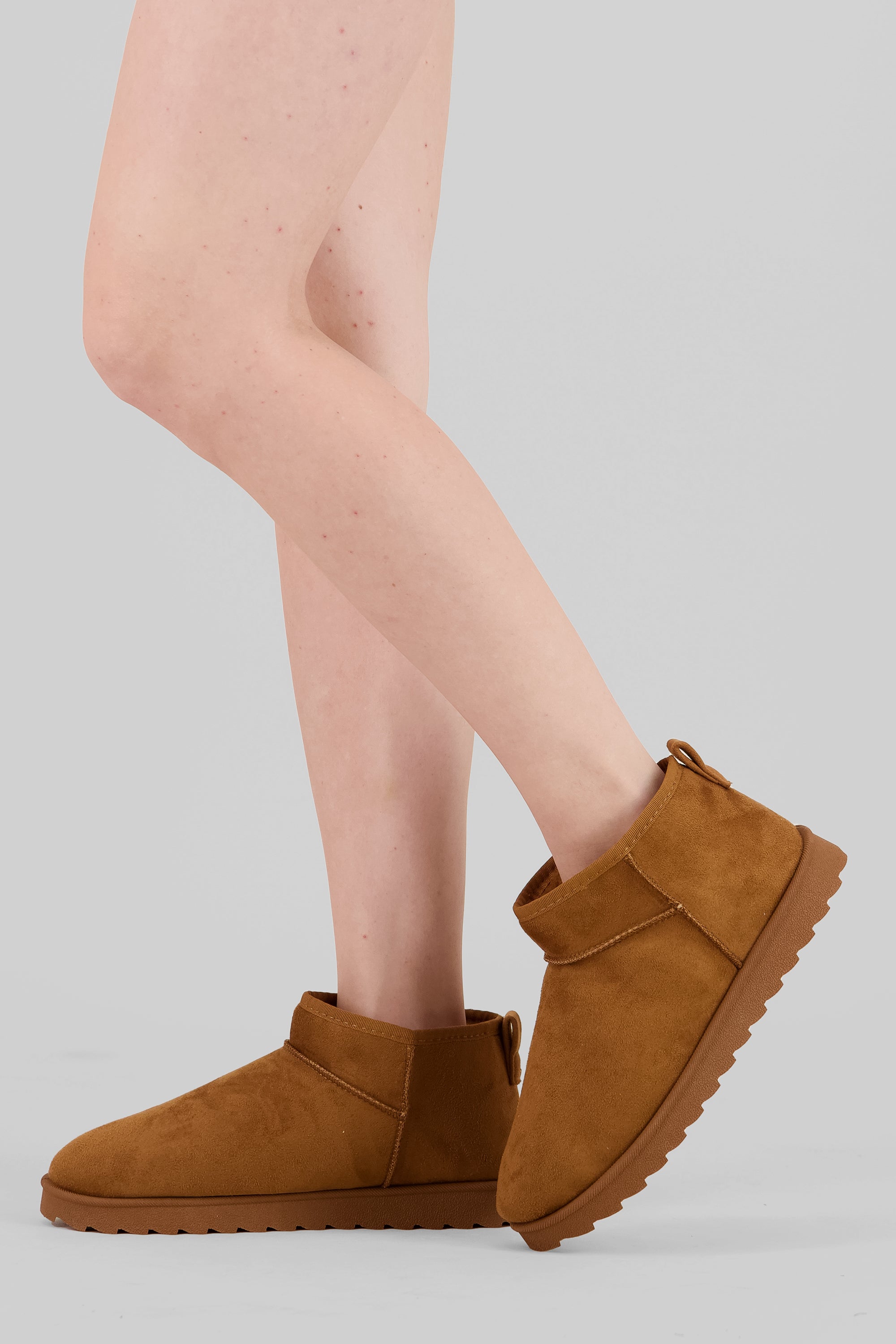 Bota mini peluche TAN