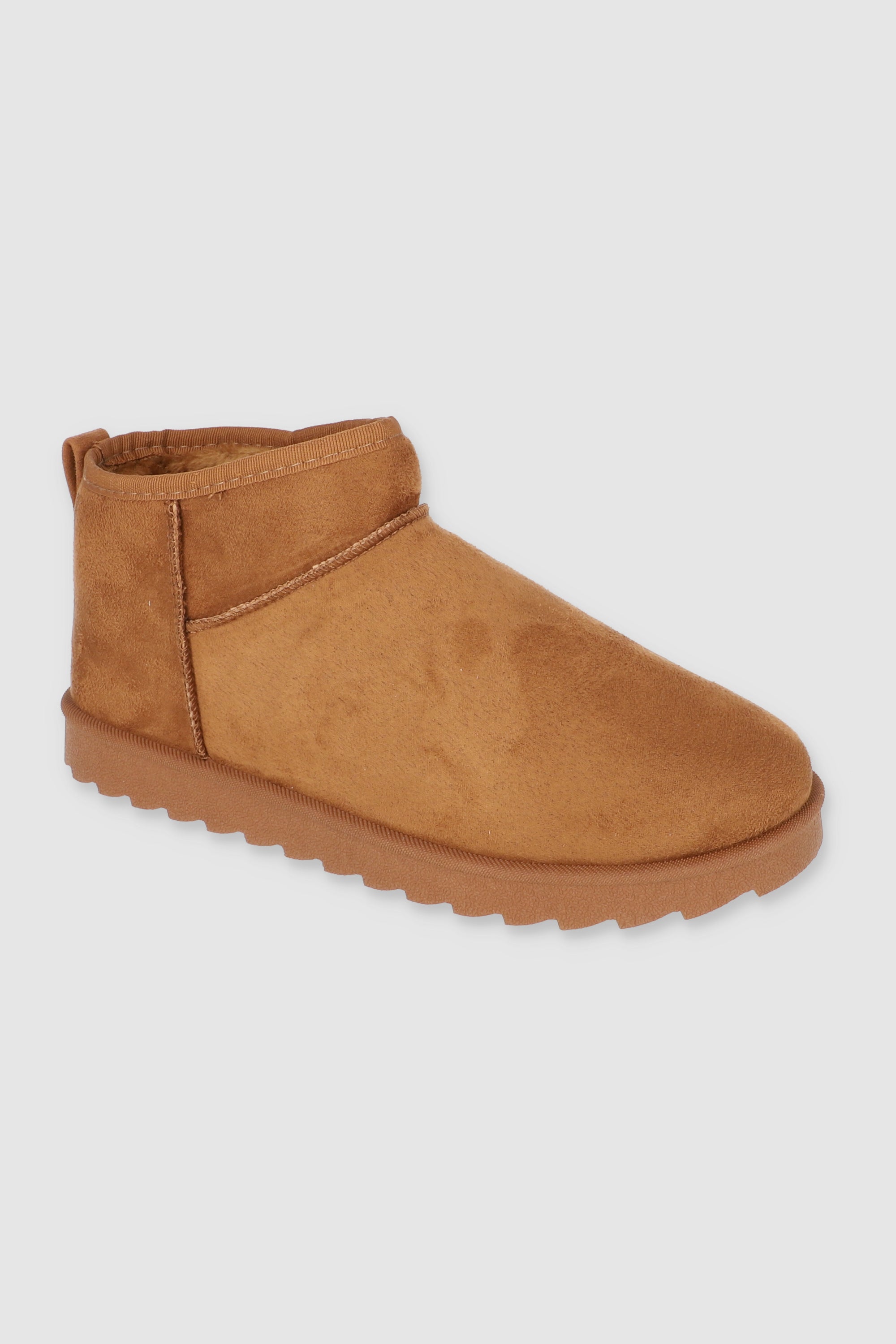 Bota mini peluche TAN