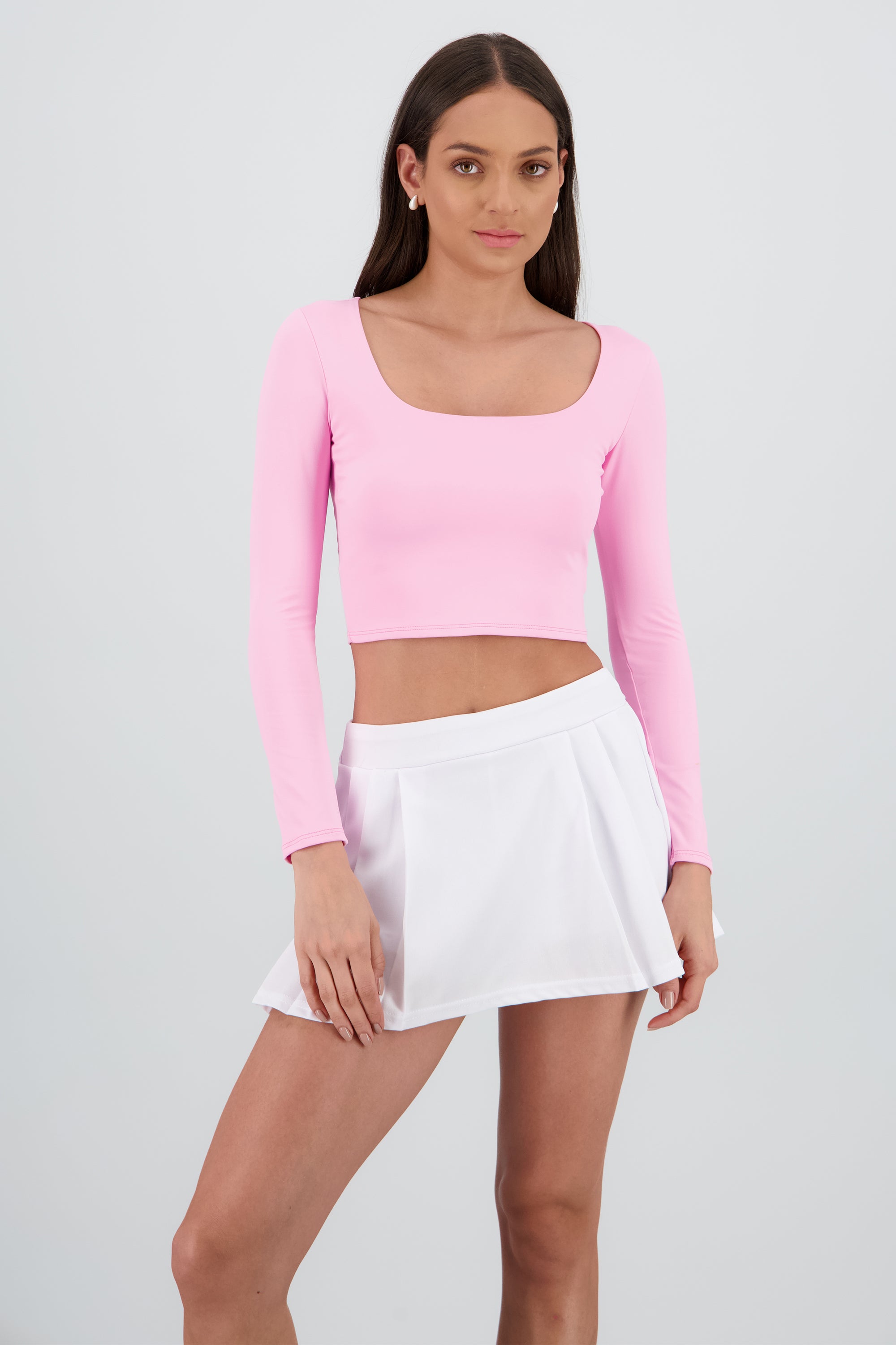 Top escote cuadrado con manga larga ROSA