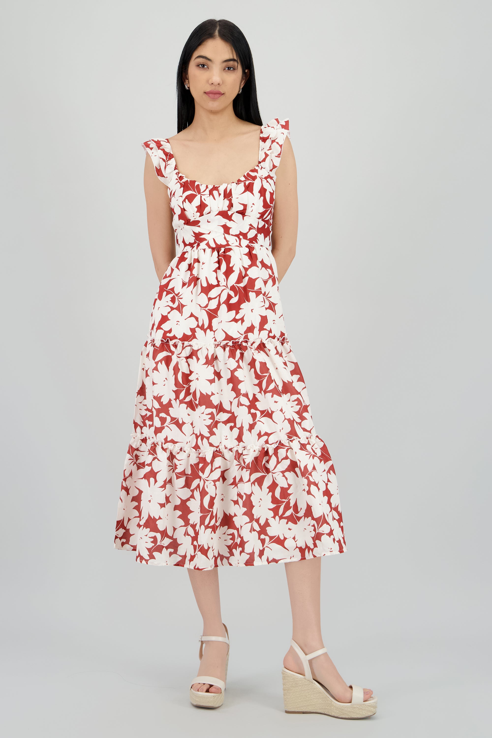 Vestido maxi estampado LADRILLO