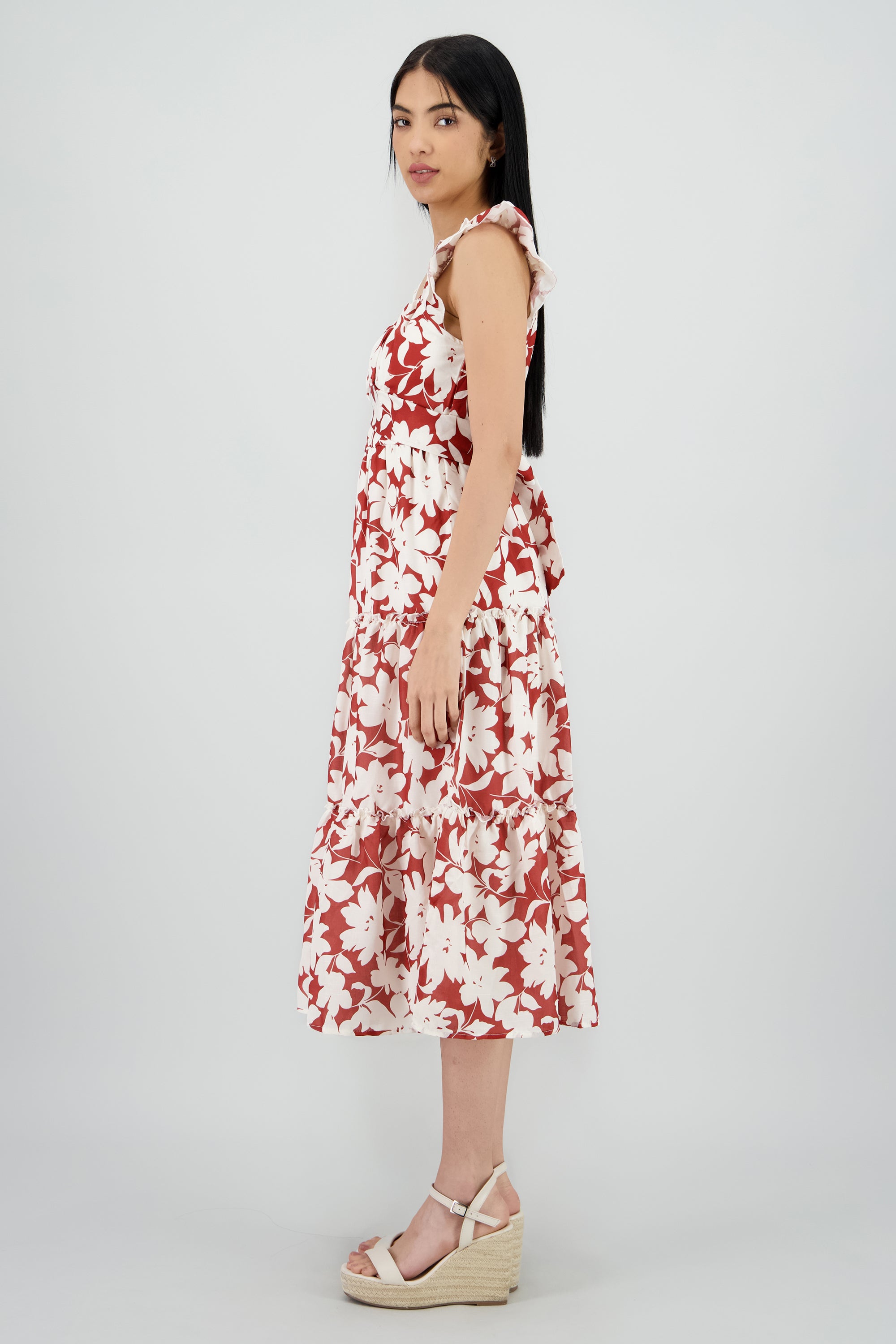 Vestido maxi estampado LADRILLO