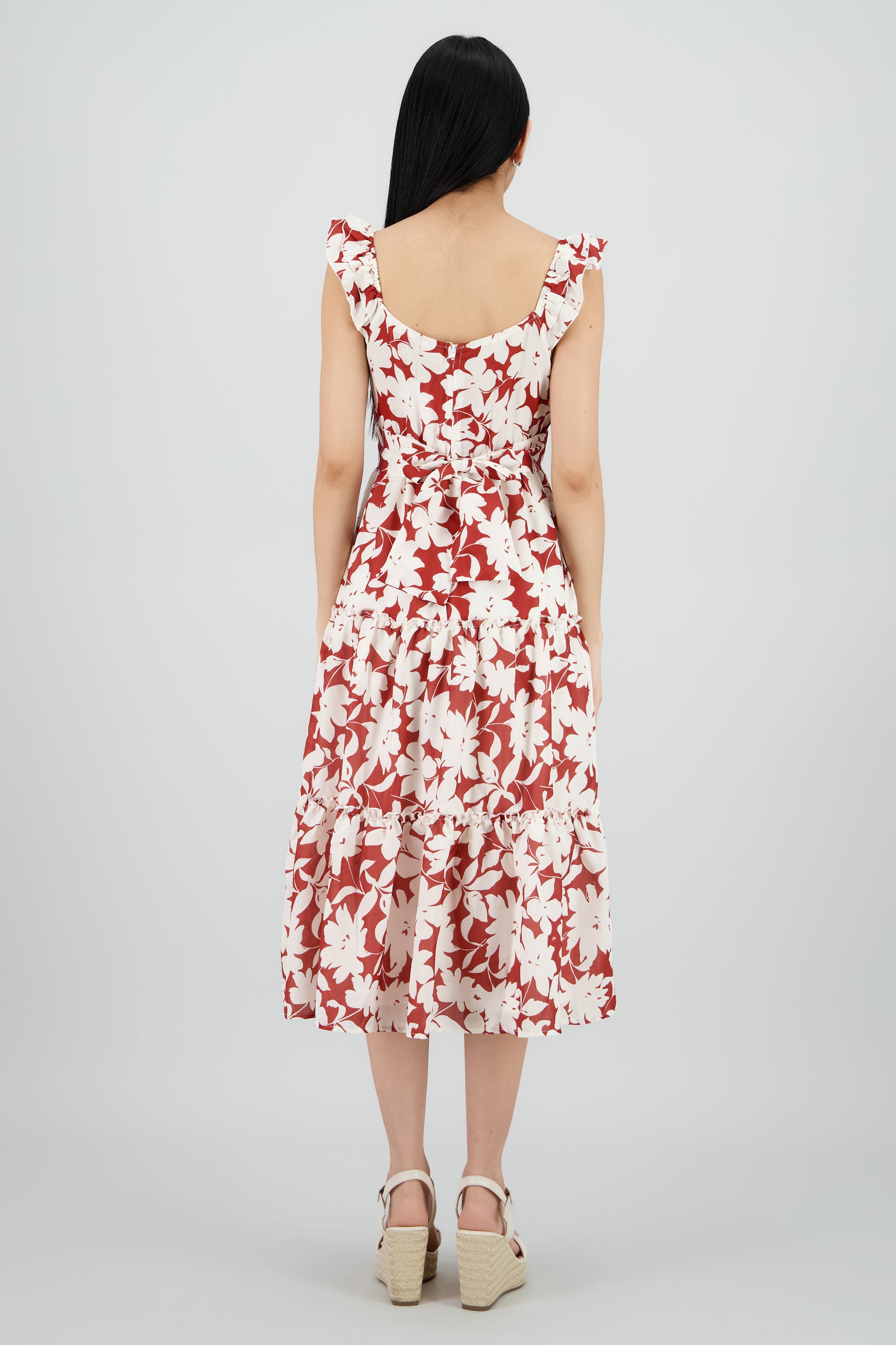 Vestido maxi estampado LADRILLO