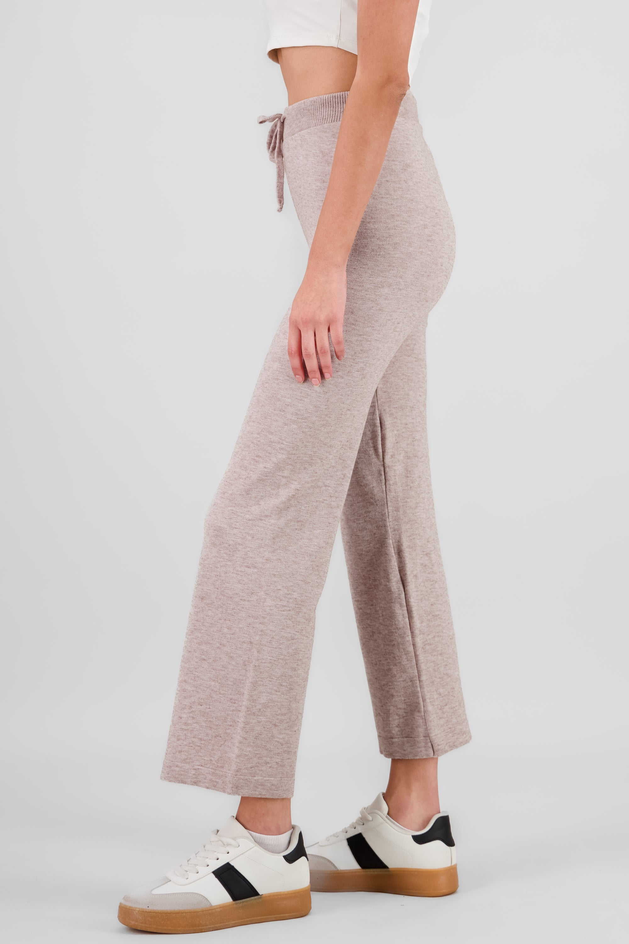 Pantalon tejido liso BEIGE