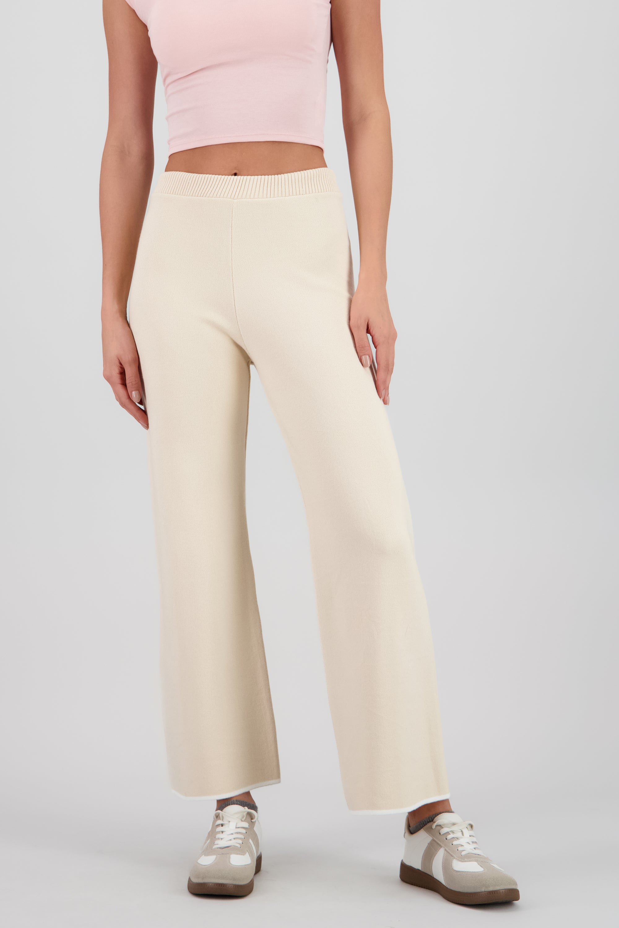 Pantalon amplio tejido BEIGE