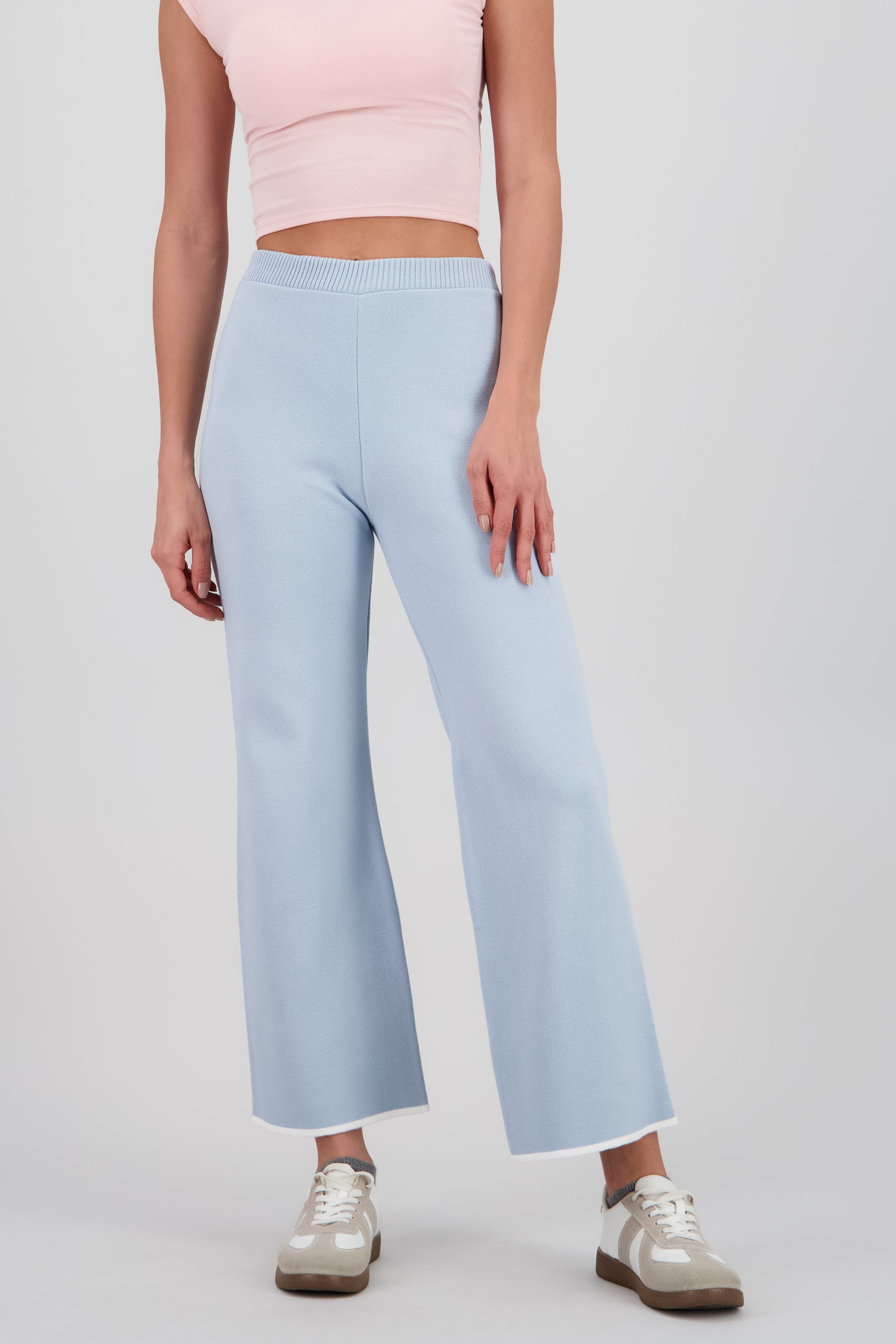Pantalon amplio tejido AZUL PASTEL