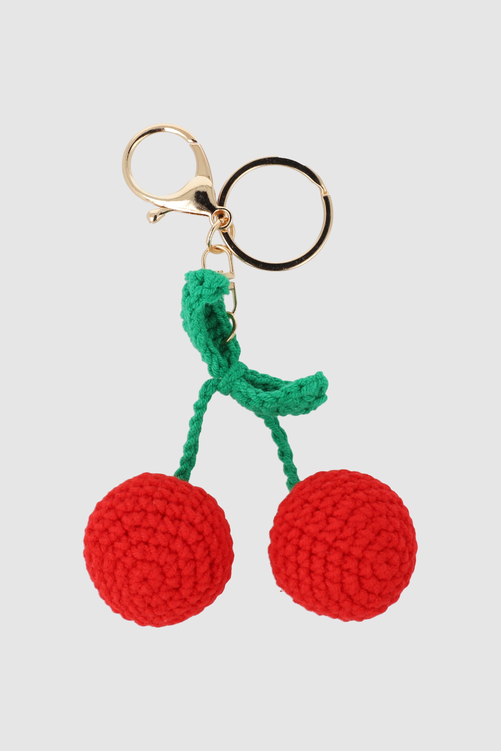 Llavero crochet frutas ROJO CEREZA