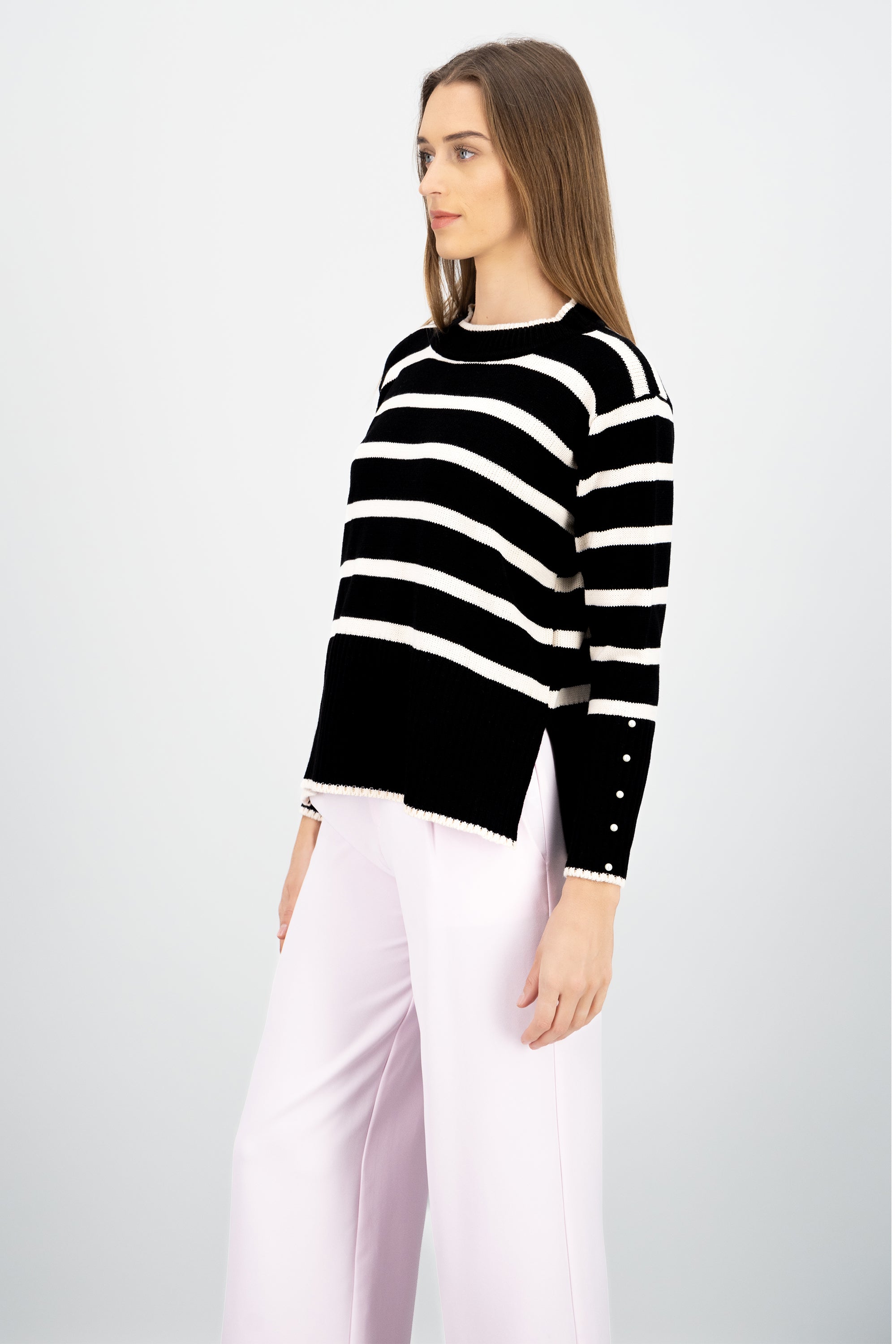 Sueter rayas NEGRO
